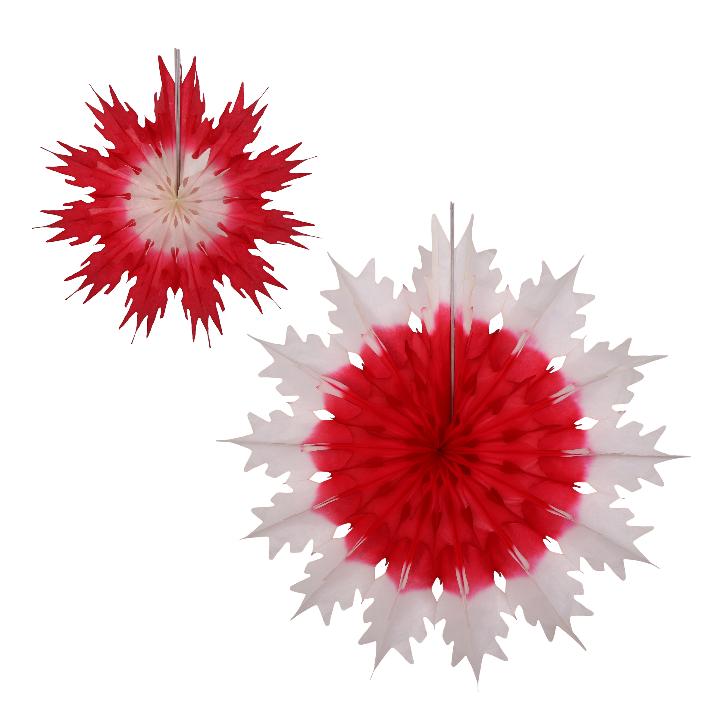 Classic Snowflake Crimson & Natural Duo