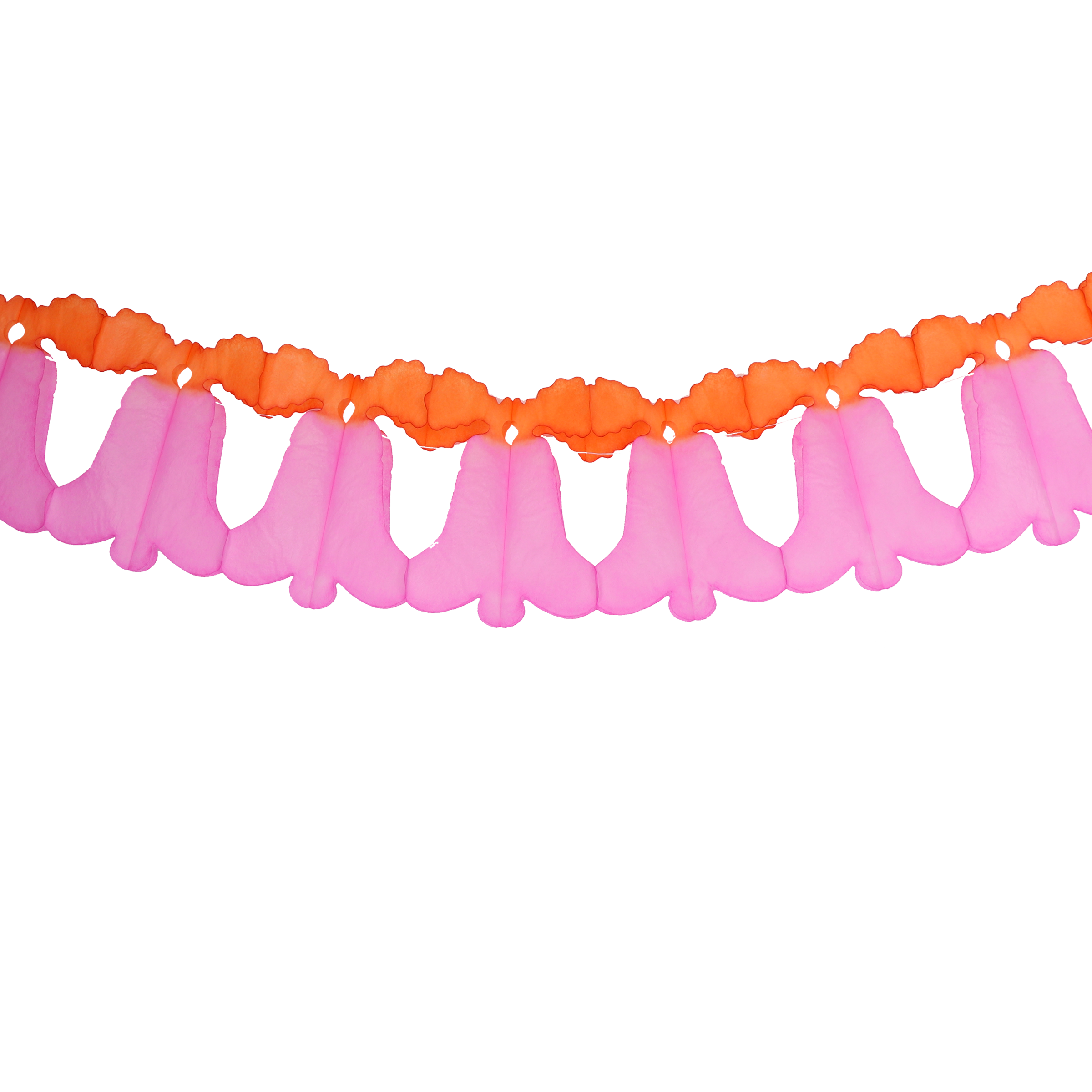 Bell Garland Pink & Orange, 3.6m