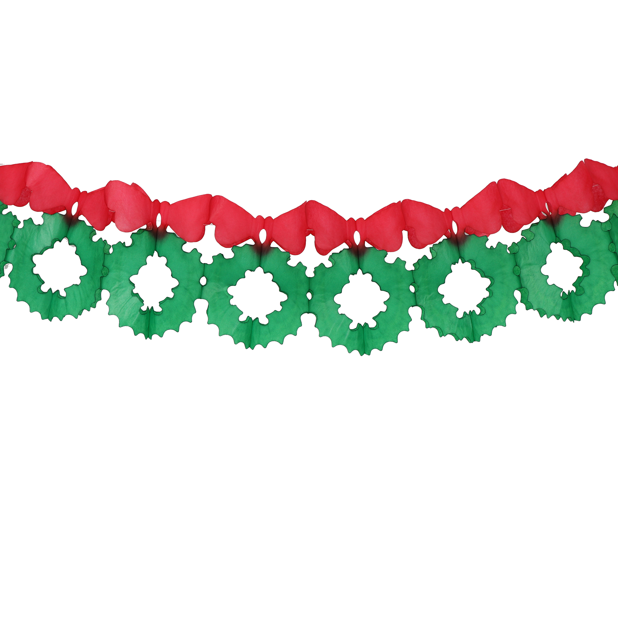 Wreath Garland 3.6m, Green & Red