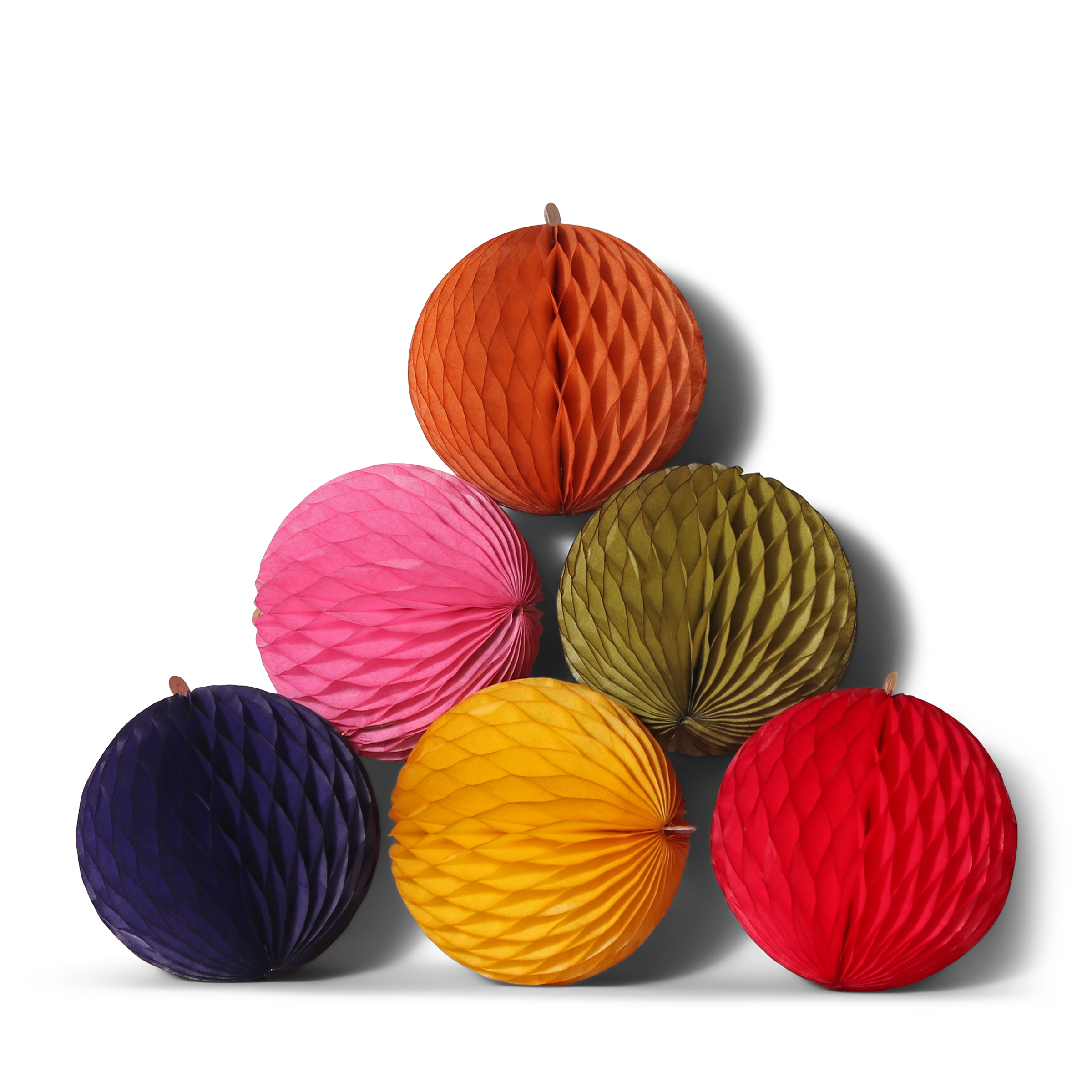 Honeycomb Ball 8cm, Festive Set of 6