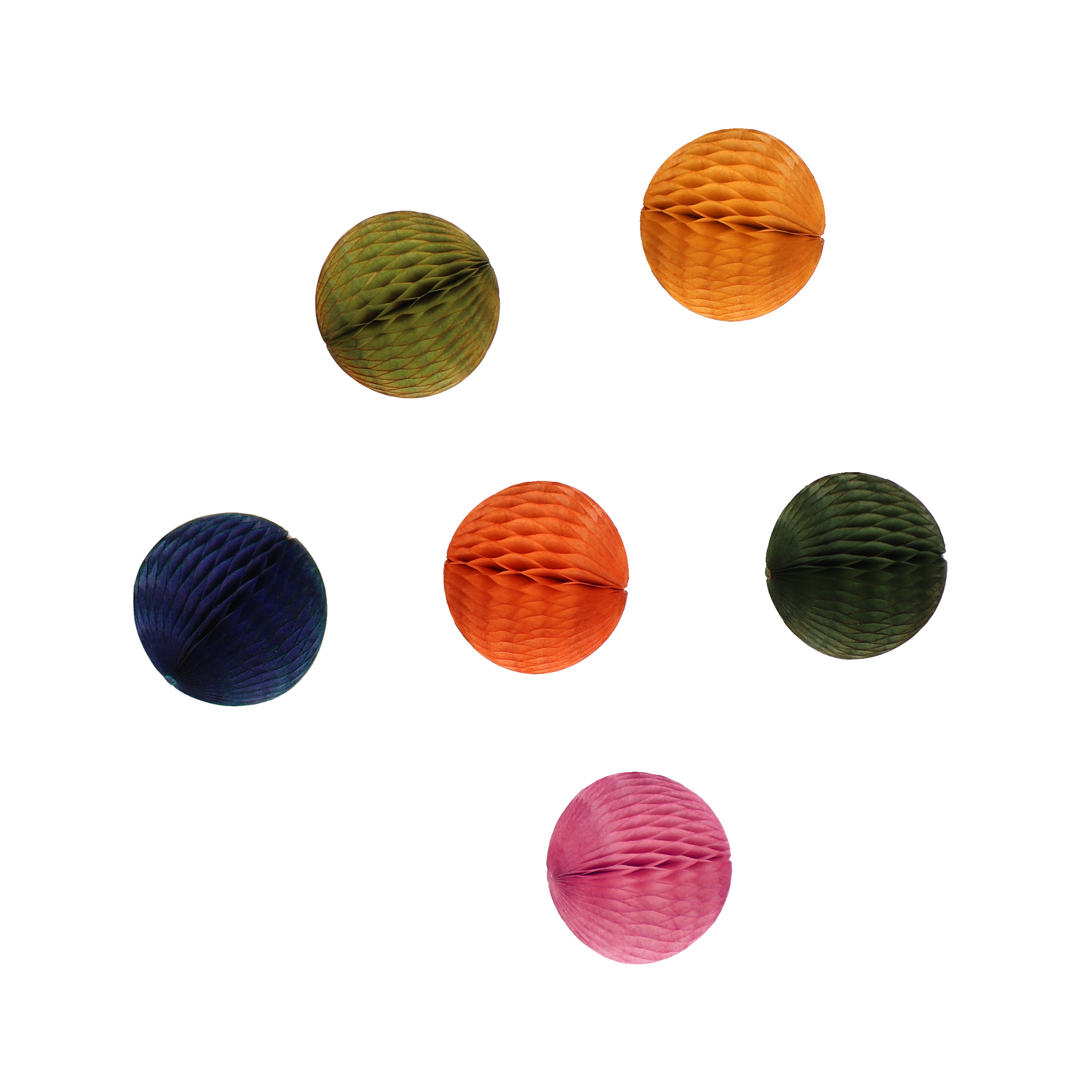 Honeycomb Ball 8cm, Festive Set of 6