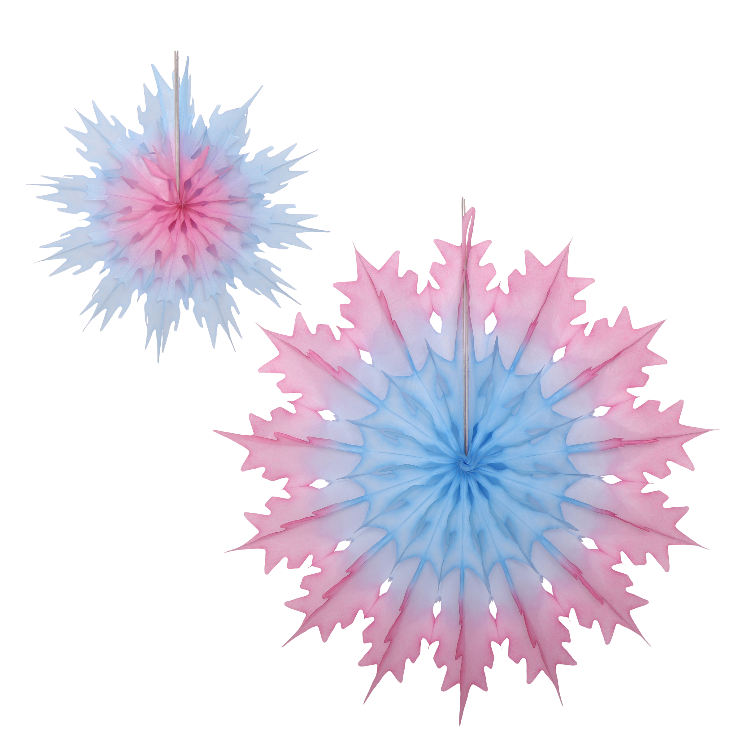Classic Snowflake Cornflower & Rose Duo