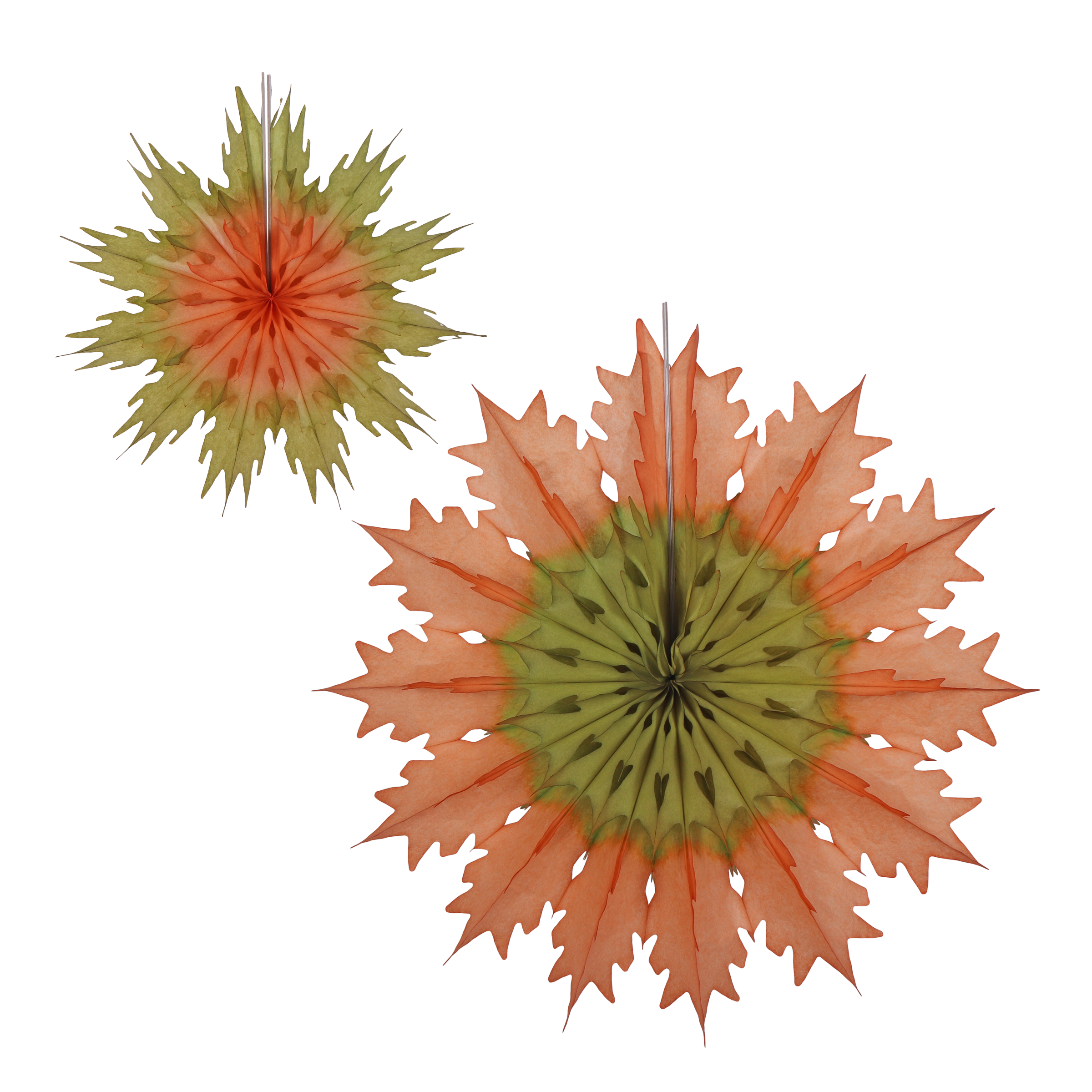 Classic Snowflake Olive & Terracotta Duo