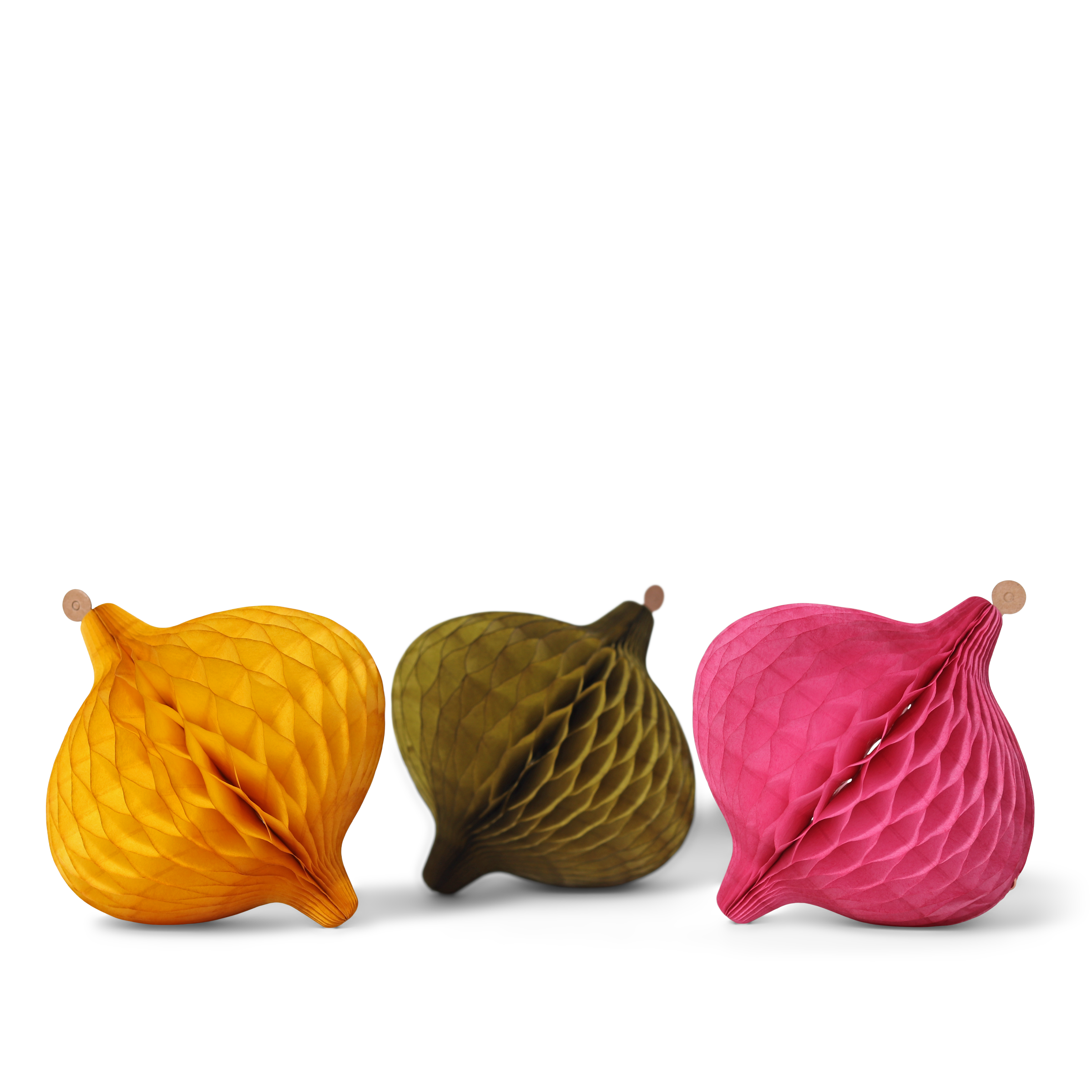 Honeycomb Onion 12cm Festive Set of 3