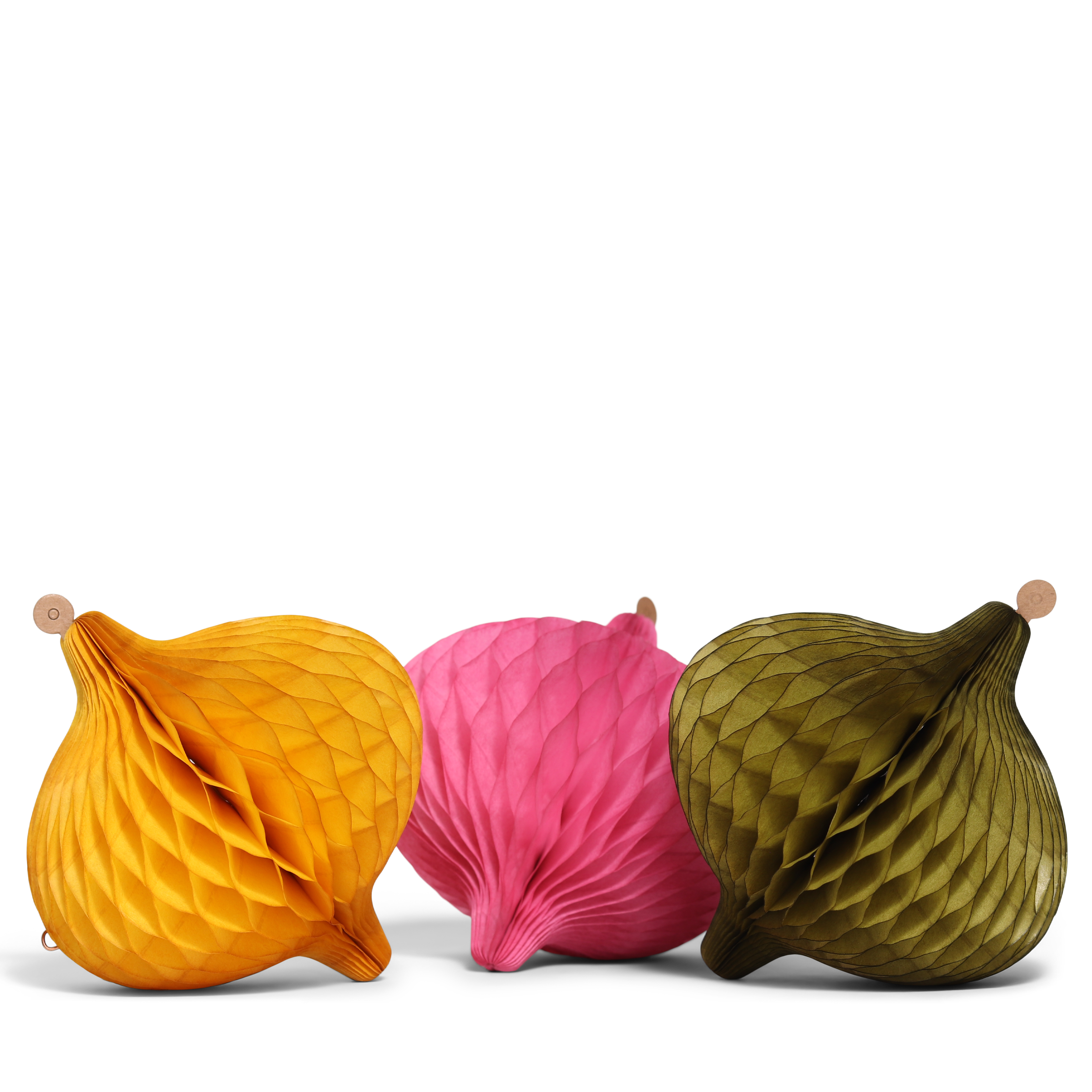 Honeycomb Onion 12cm Festive Set of 3