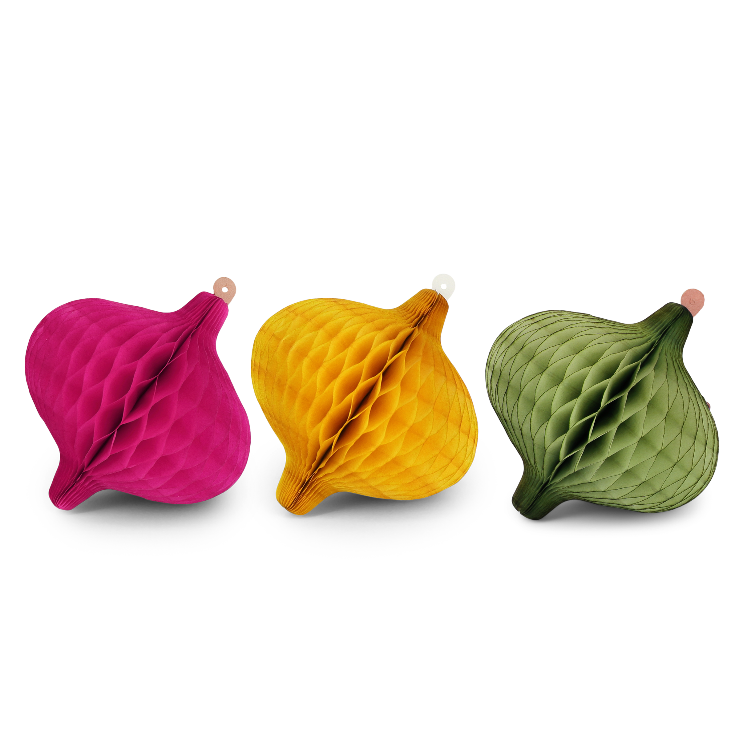 Honeycomb Onion 12cm Festive Set of 3