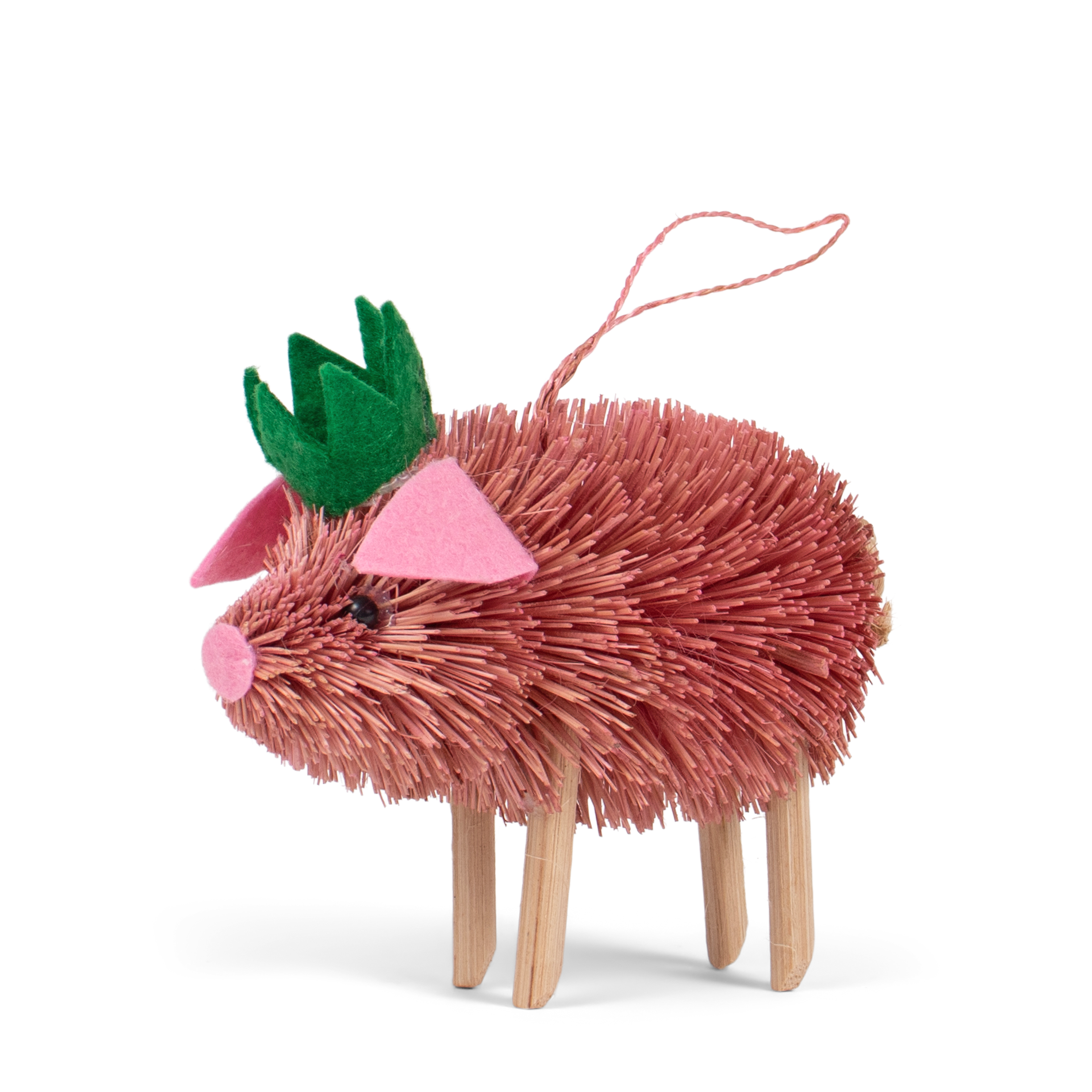 Bristle Pig Decoration, 10cm