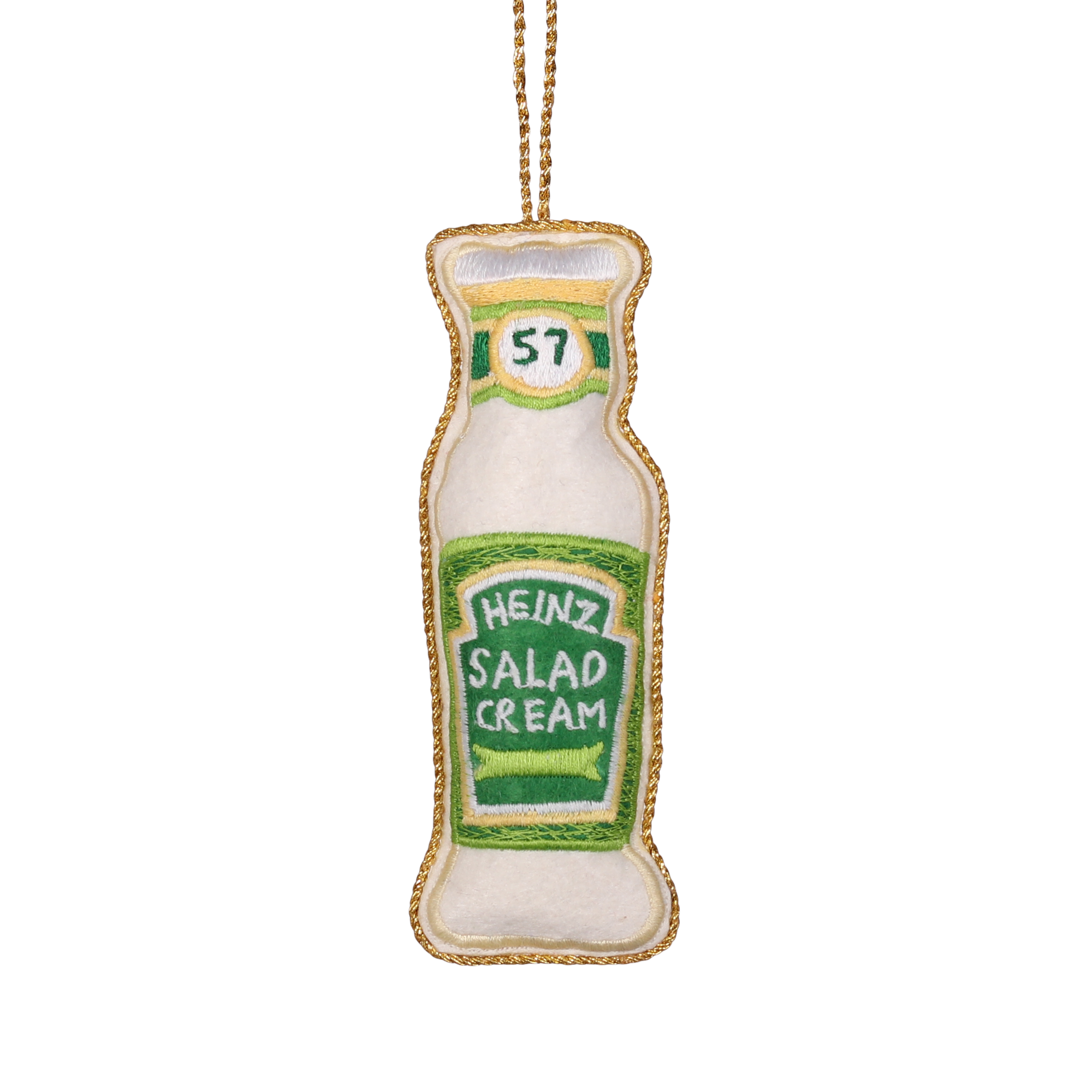 Heinz Salad Cream Embroidered Decoration, 10cm
