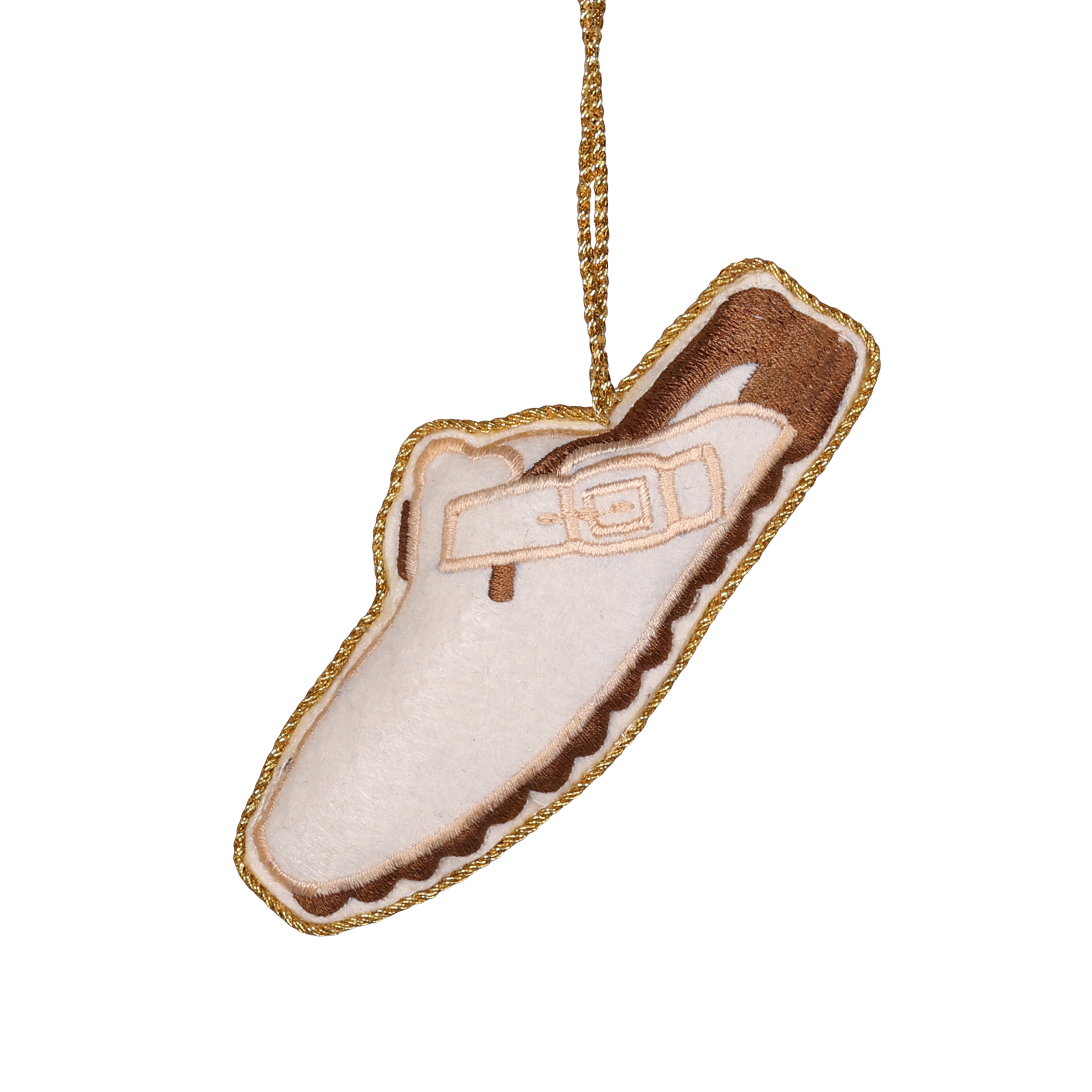 Sandal Embroidered Decoration, 11cm