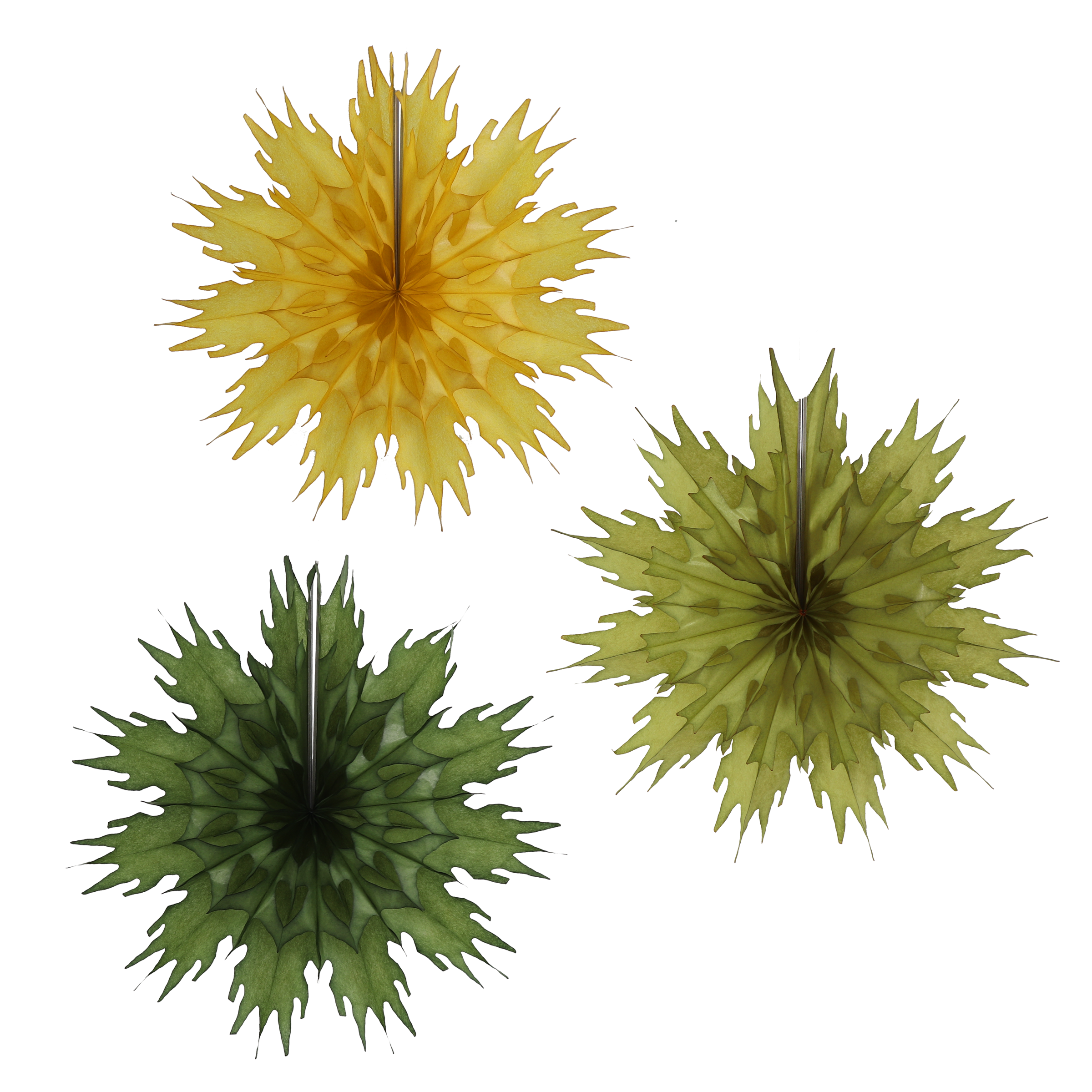 Mini Snowflake 25cm, Forest Trio