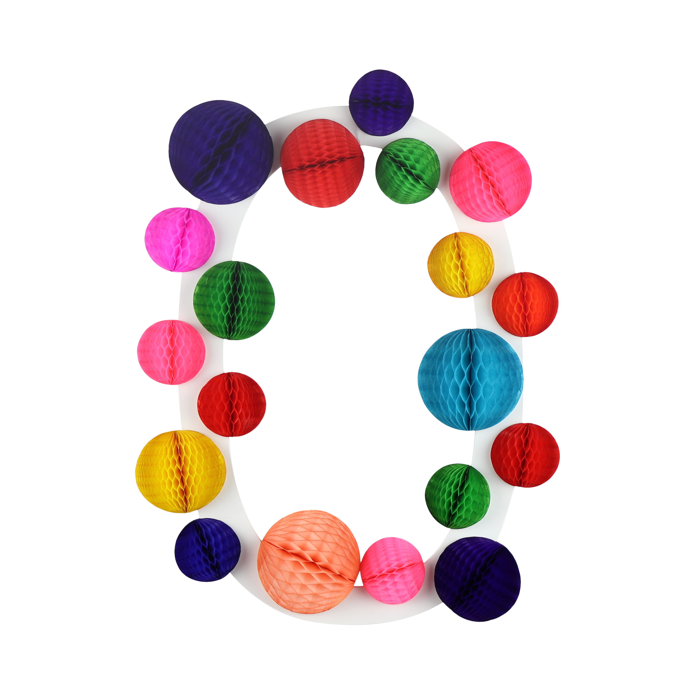 Honeycomb Balls Number 0, 40cm Rainbow