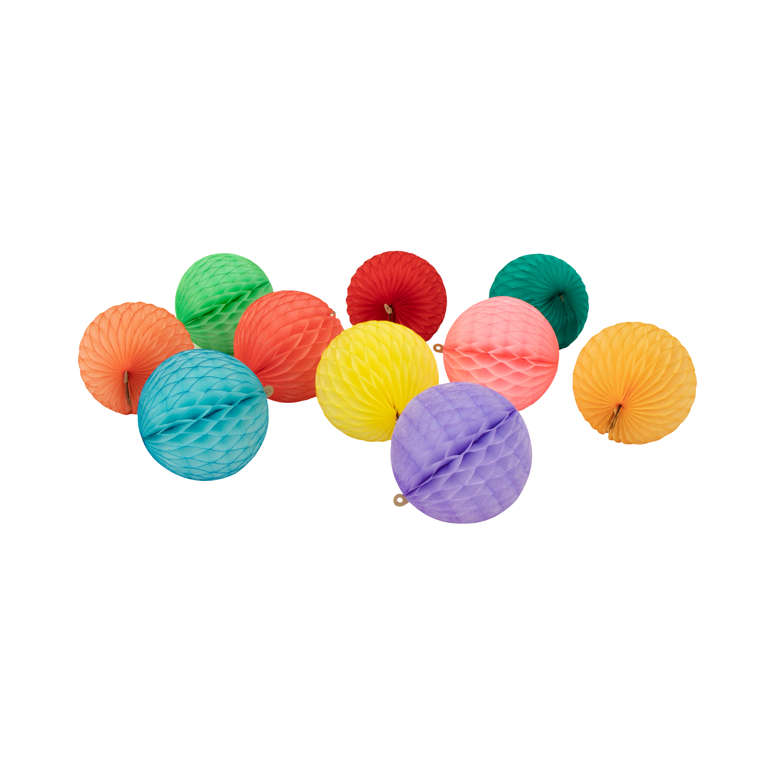 Honeycomb Ball 8cm Pastel, Set of 10