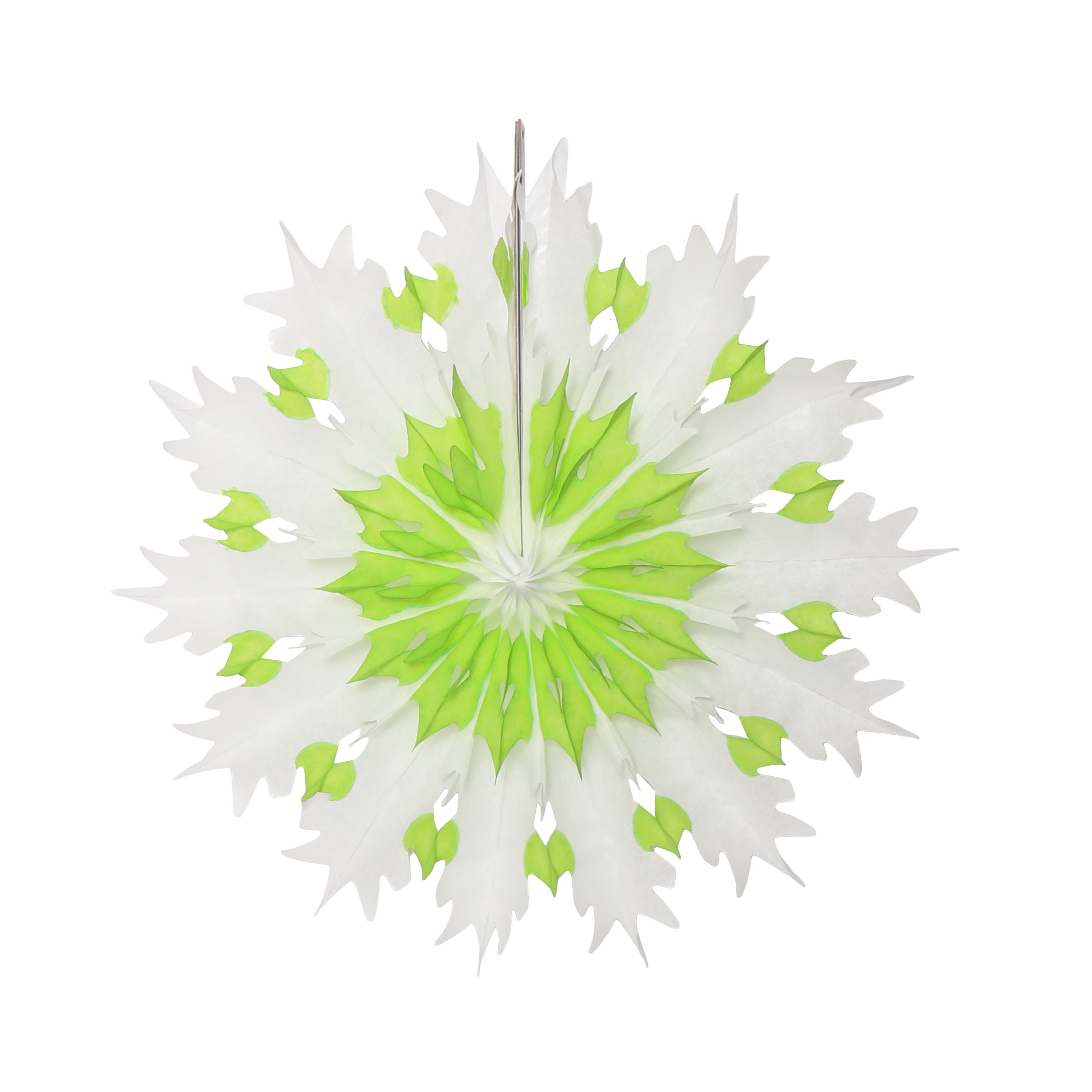 Edged Classic Snowflake Fan 45cm, Green