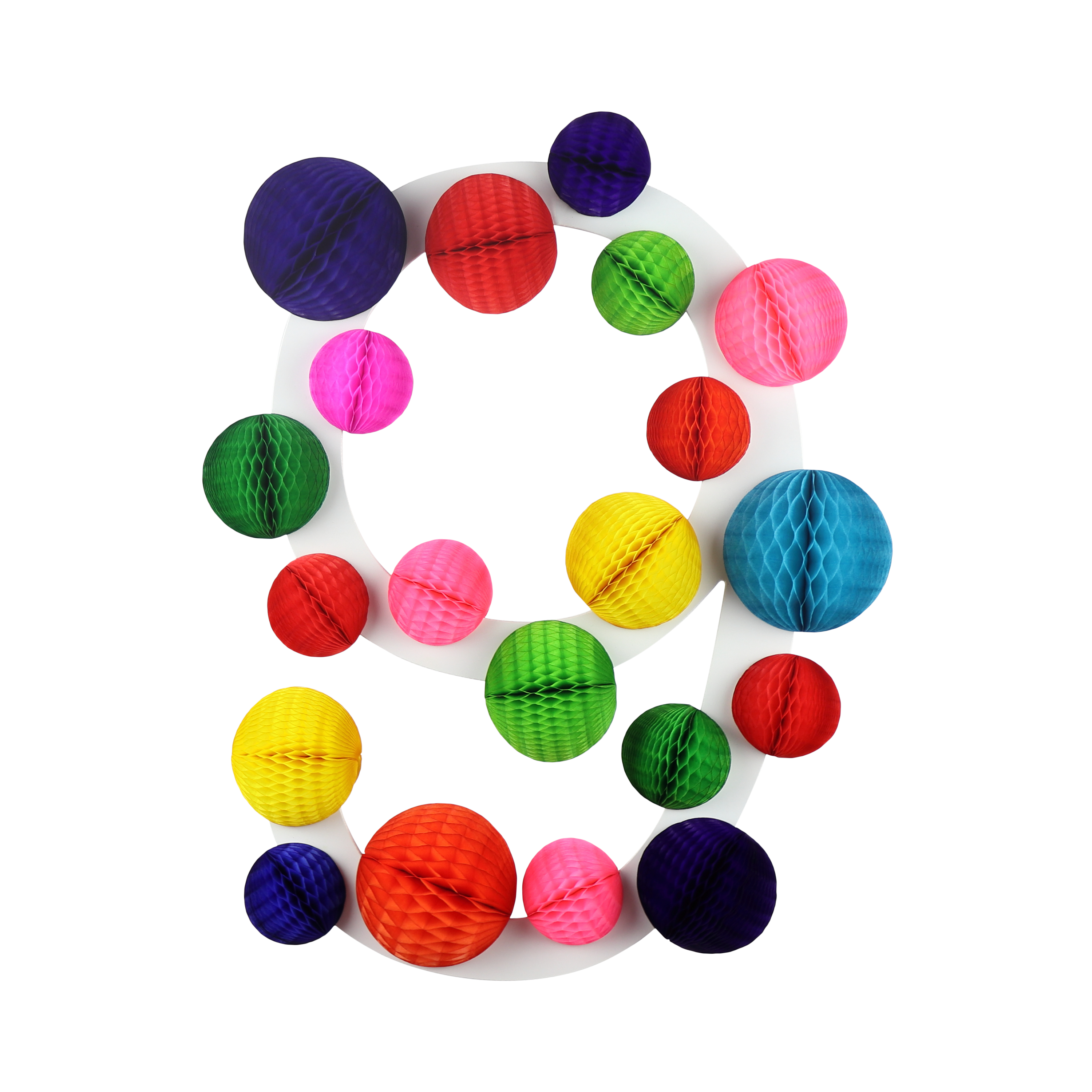 Honeycomb Balls Number 9, 40cm Rainbow