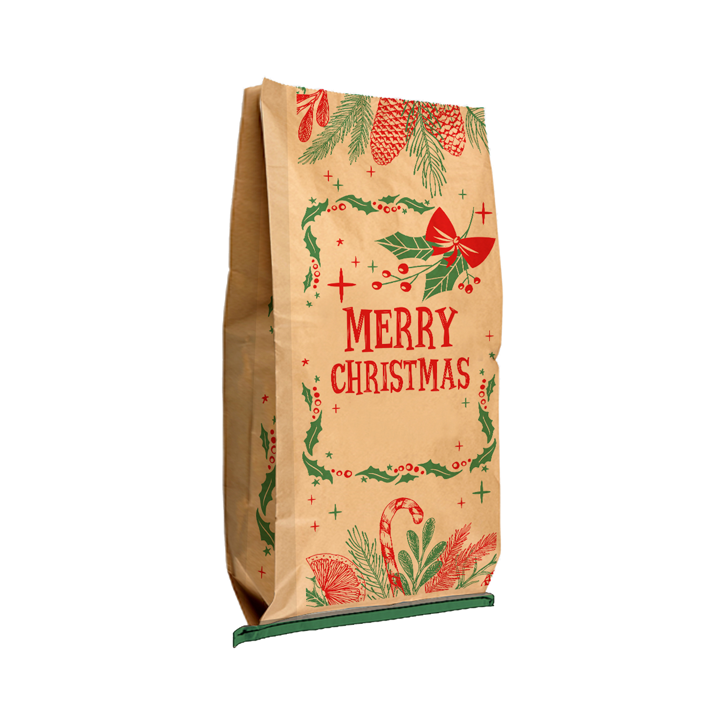 Christmas Foliage Paper Sack