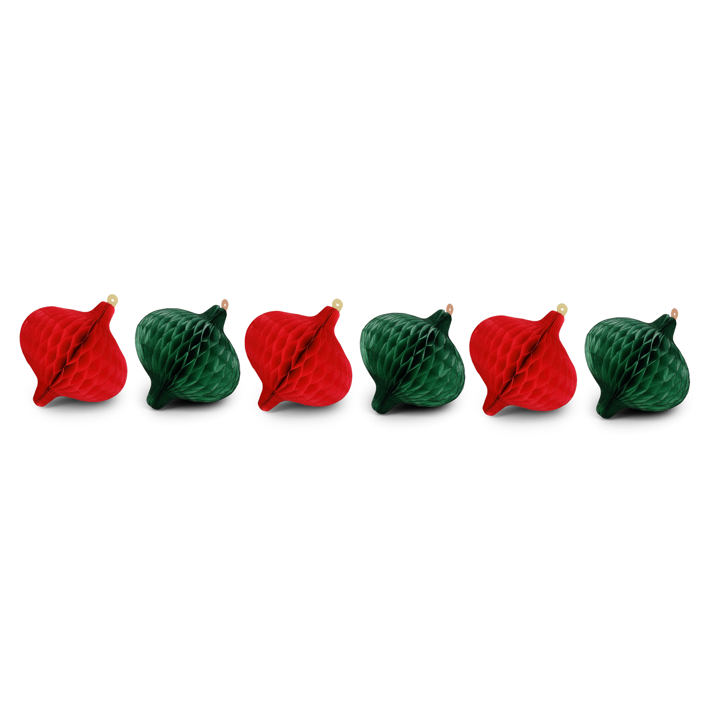 Honeycomb Onion 8cm Christmas, Set of 6