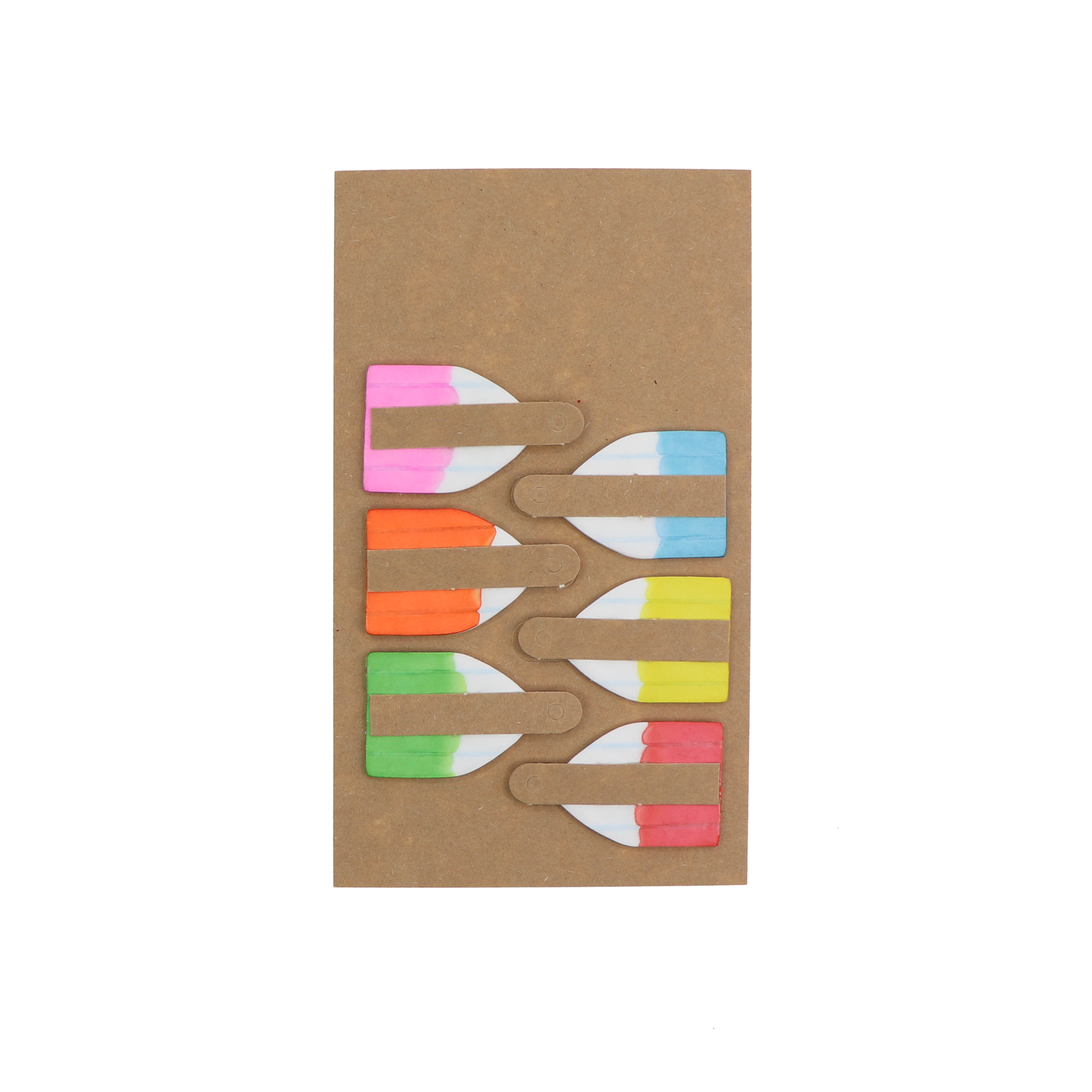 Mini Fan 8cm Rainbow Spot, Set of 6