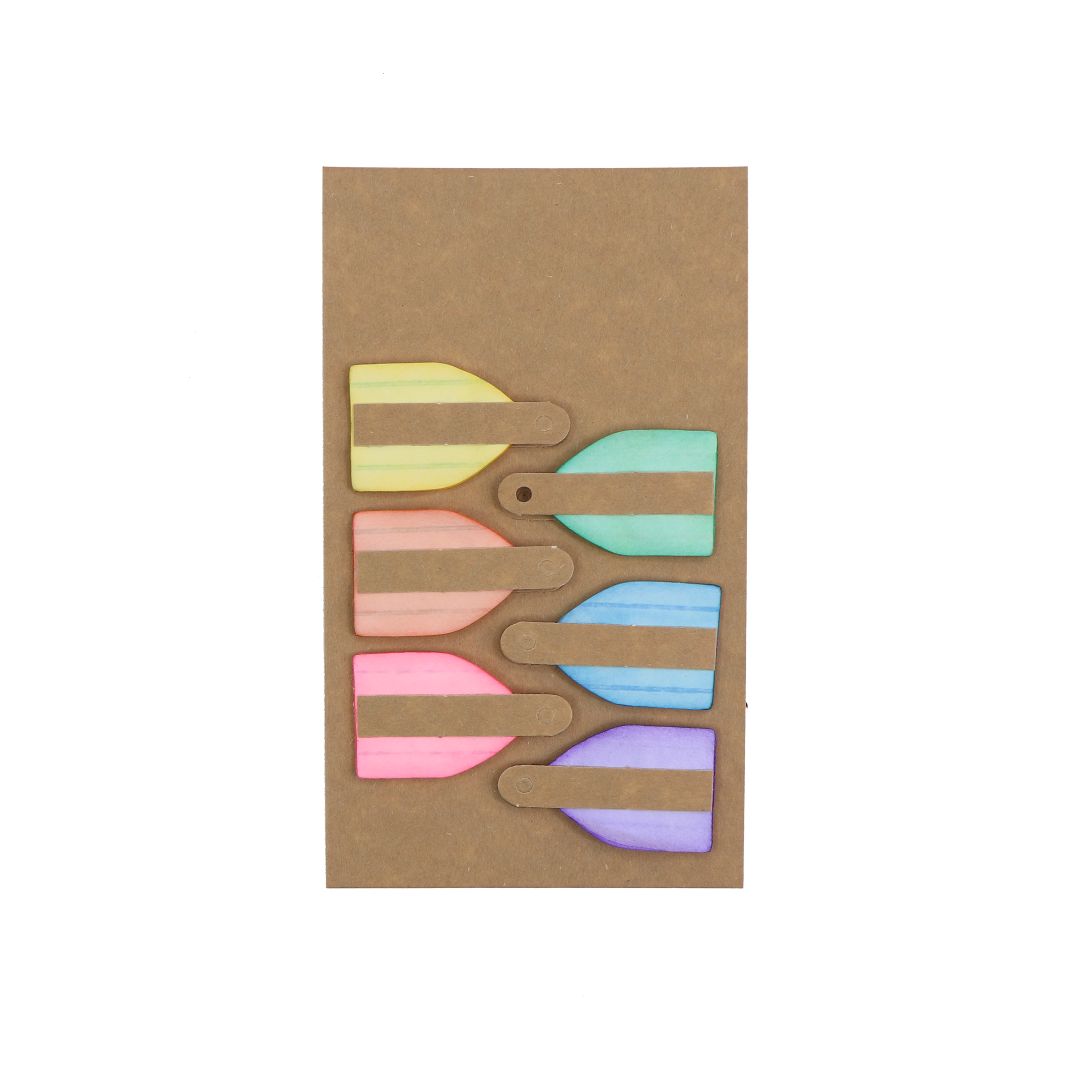 Mini Fan 8cm Pastel, Set of 6