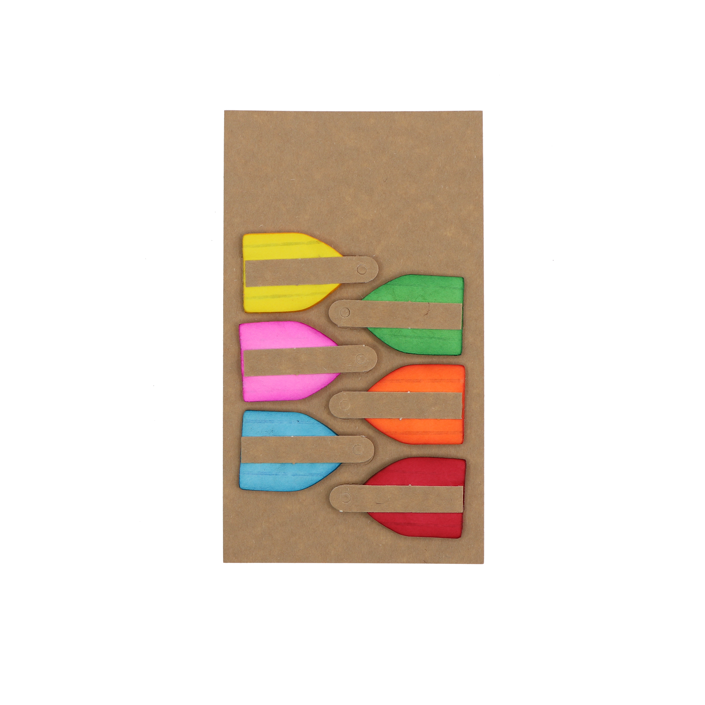 Mini Fan 8cm Rainbow, Set of 6