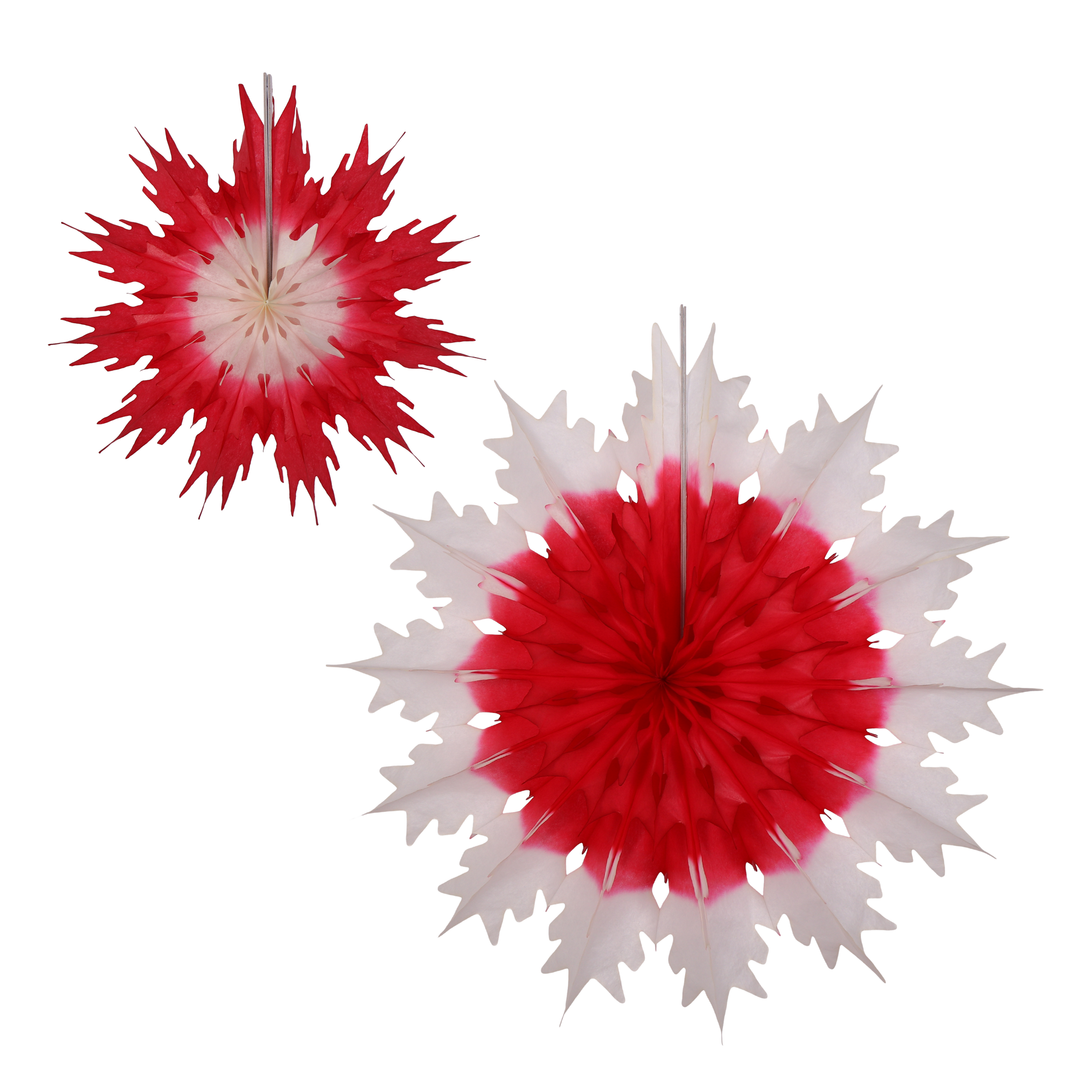 Classic Snowflake Crimson & Natural Duo