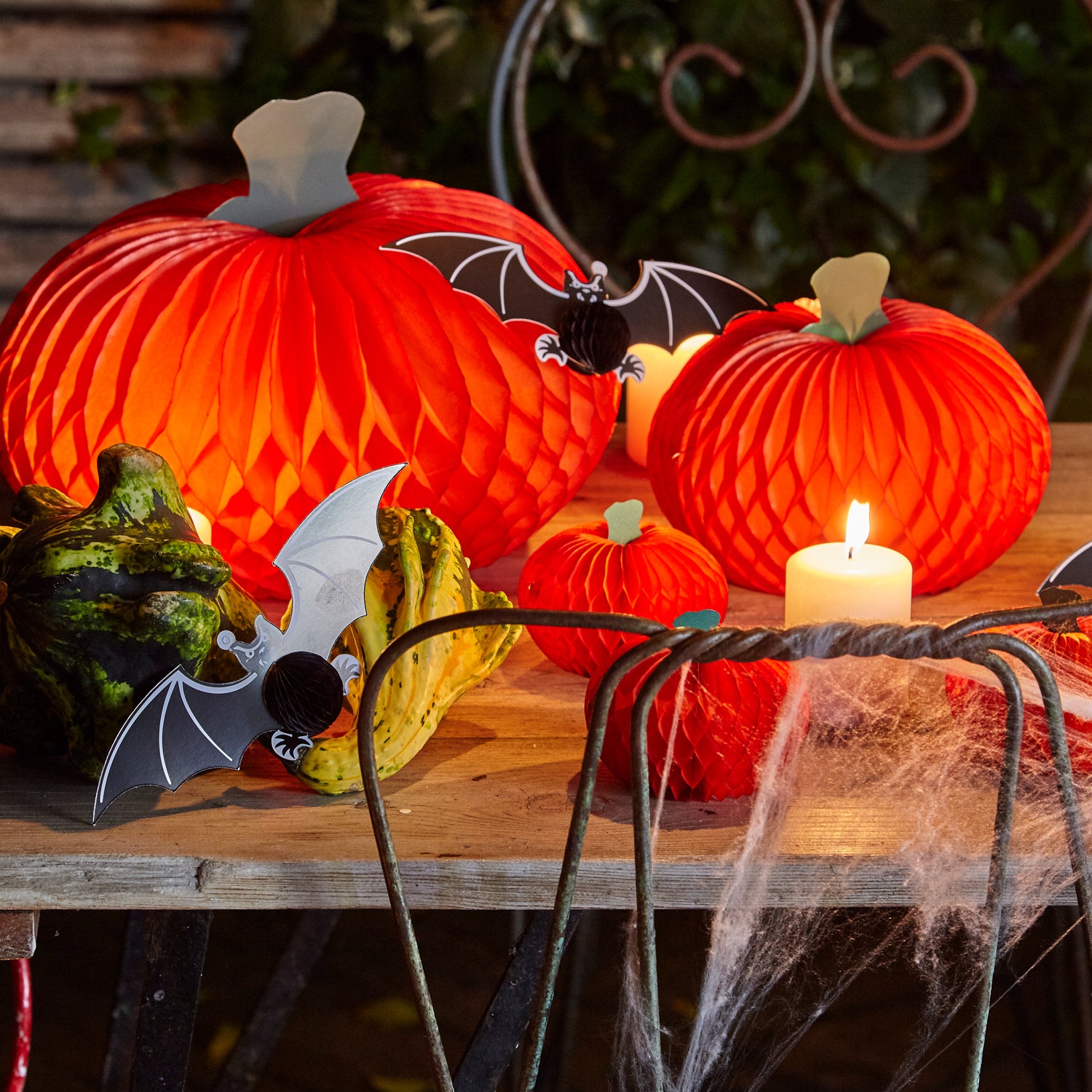 Honeycomb Pumpkin 35cm Orange