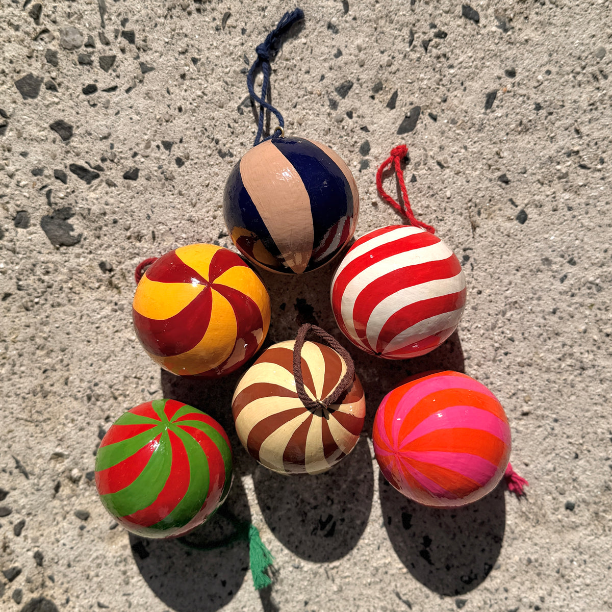 Swirl Papier Mache Bauble