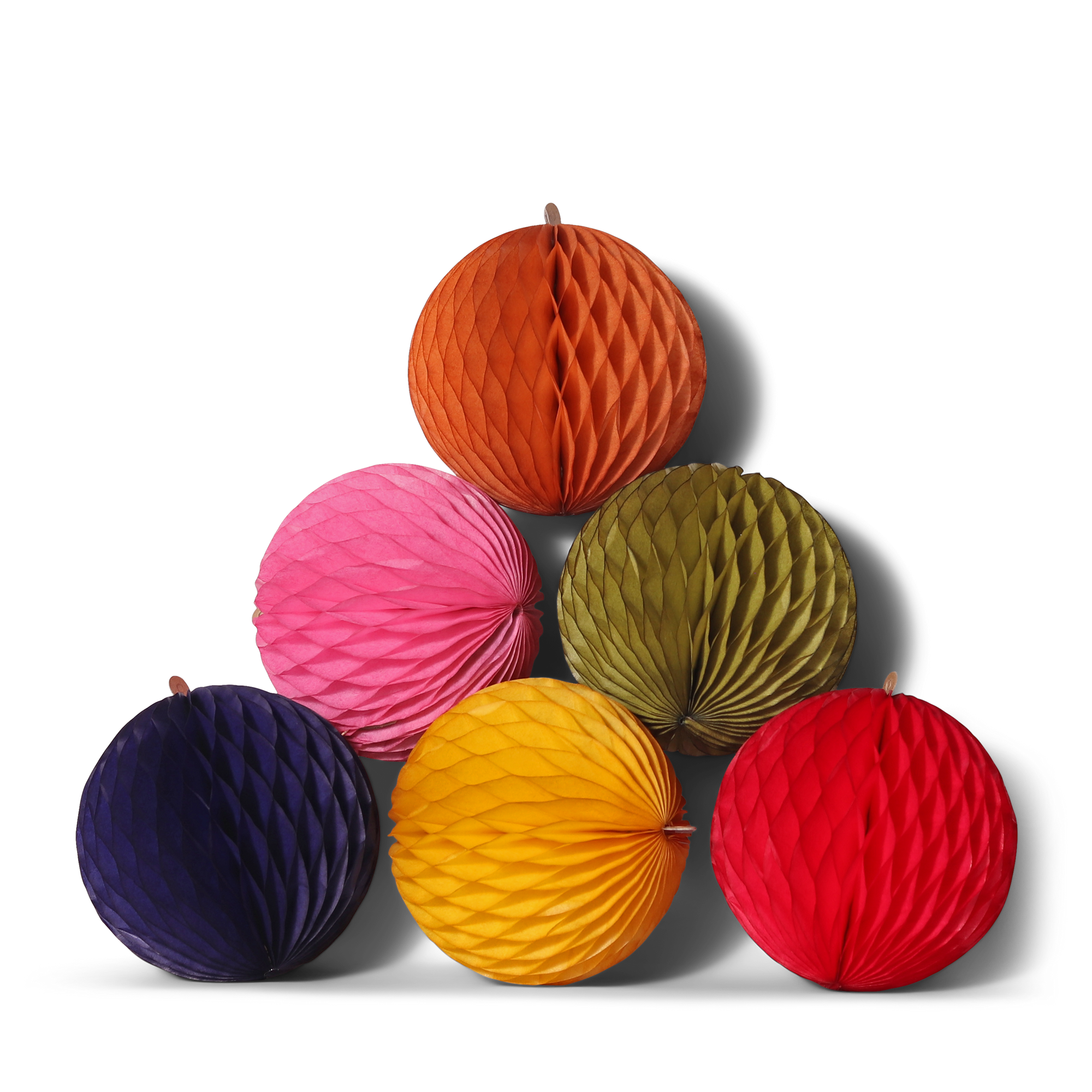 Honeycomb Ball 8cm, Festive Set of 6