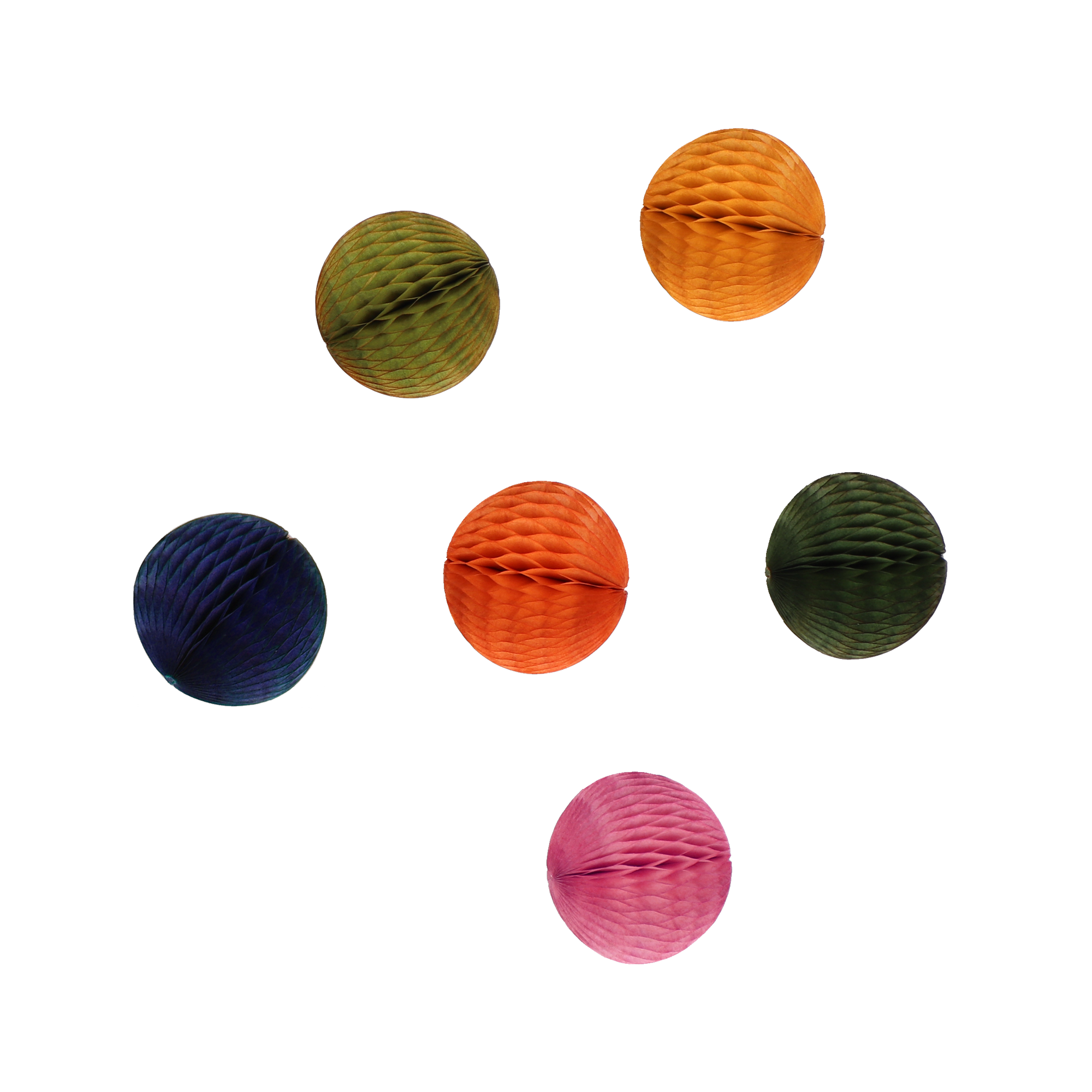 Honeycomb Ball 8cm, Festive Set of 6