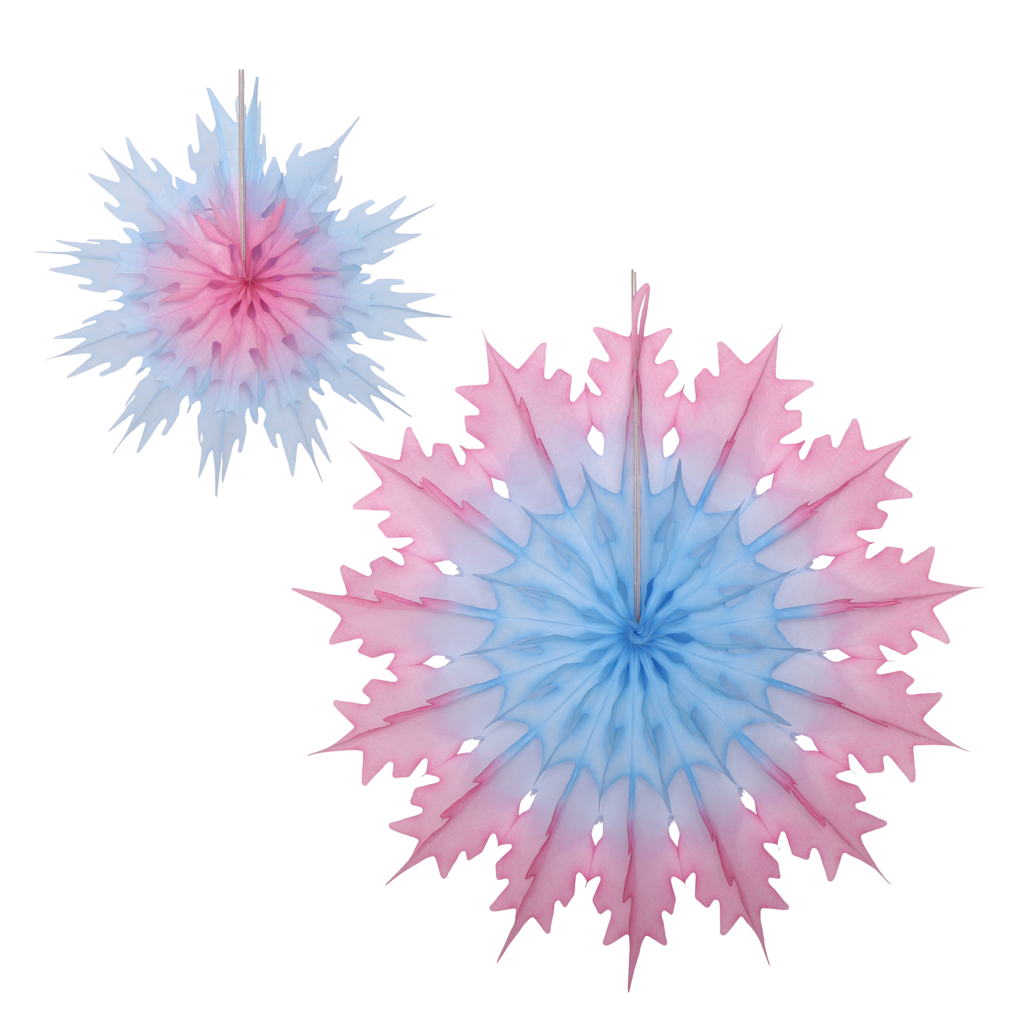 Classic Snowflake Cornflower & Rose Duo