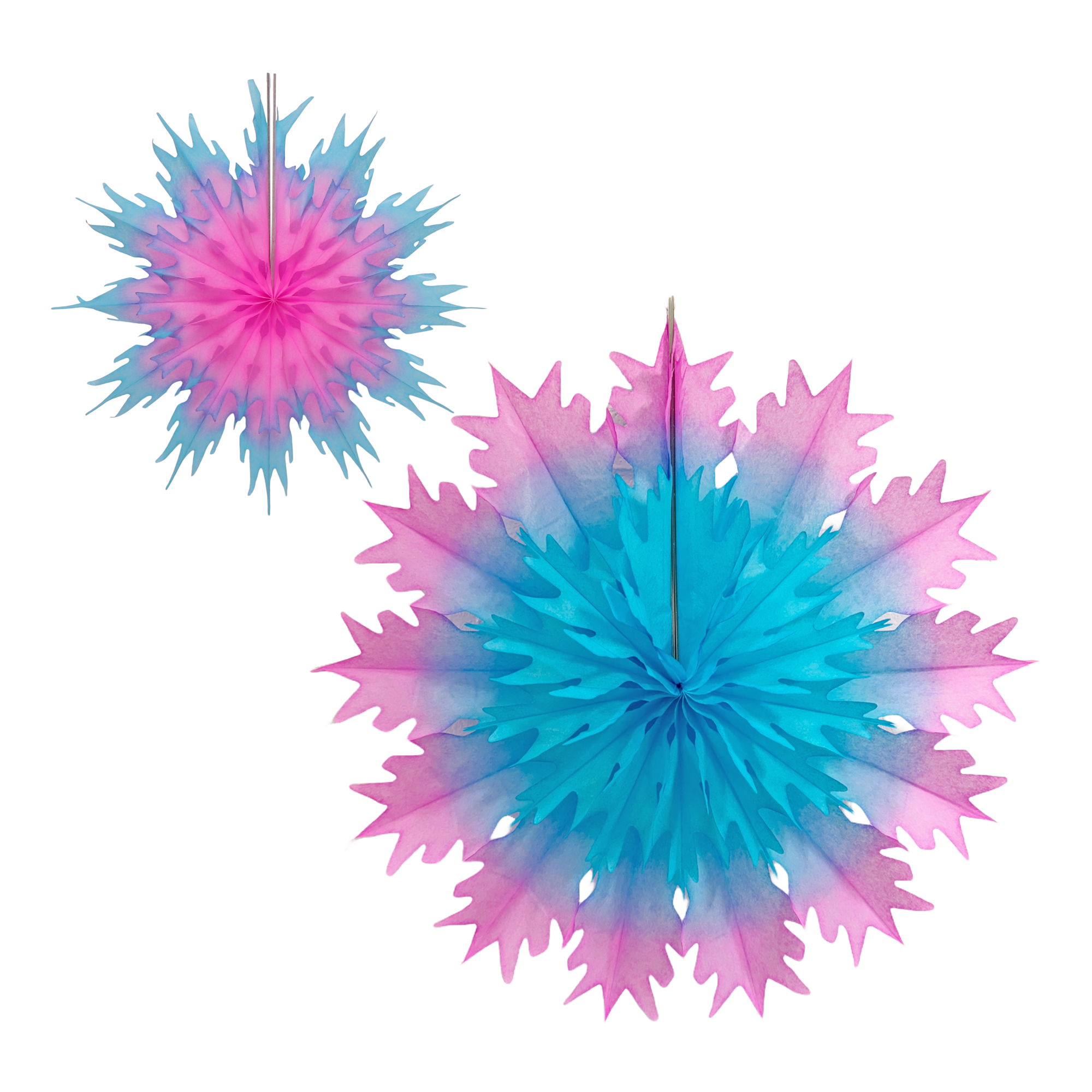Classic Snowflake Cornflower & Rose Duo