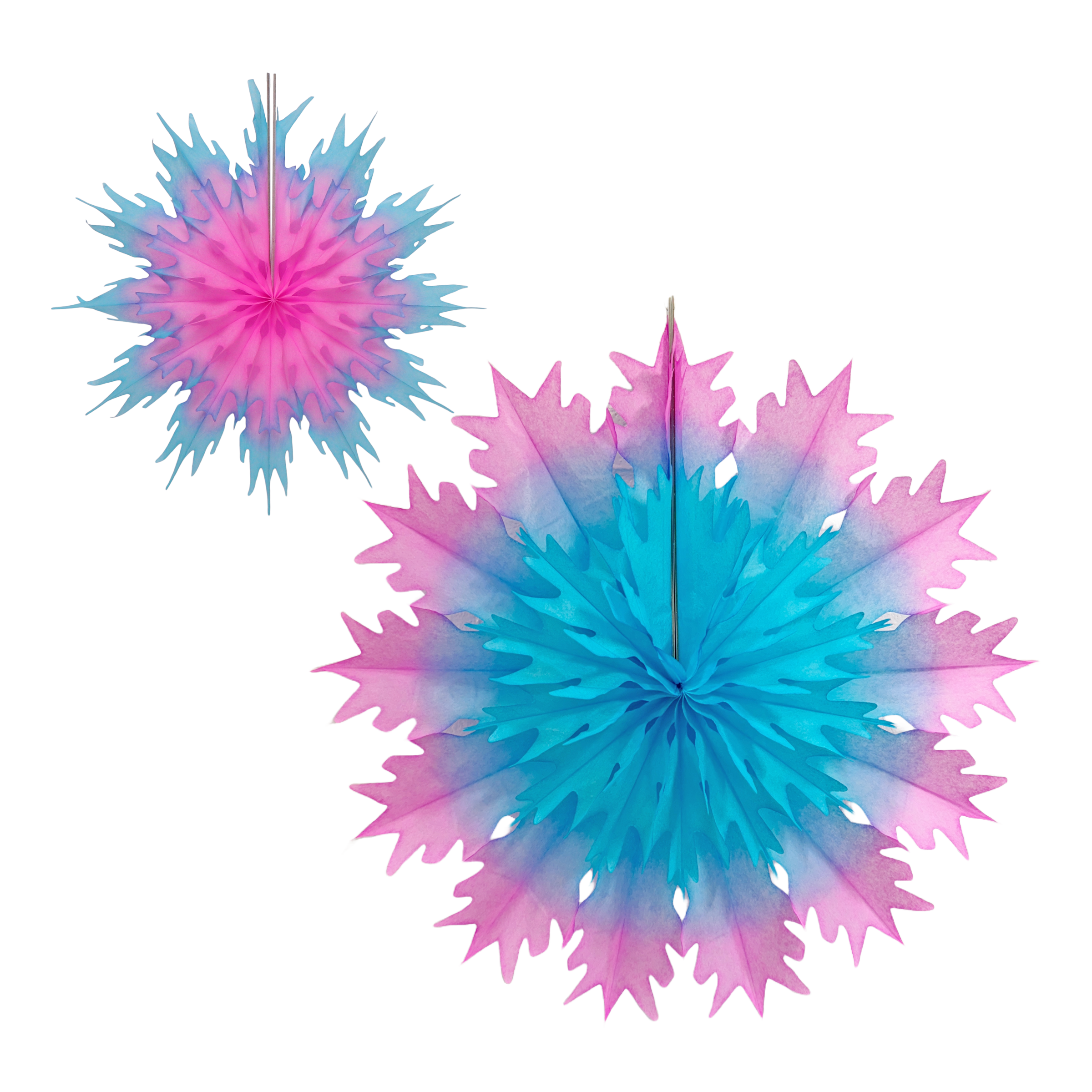 Classic Snowflake Cornflower & Rose Duo