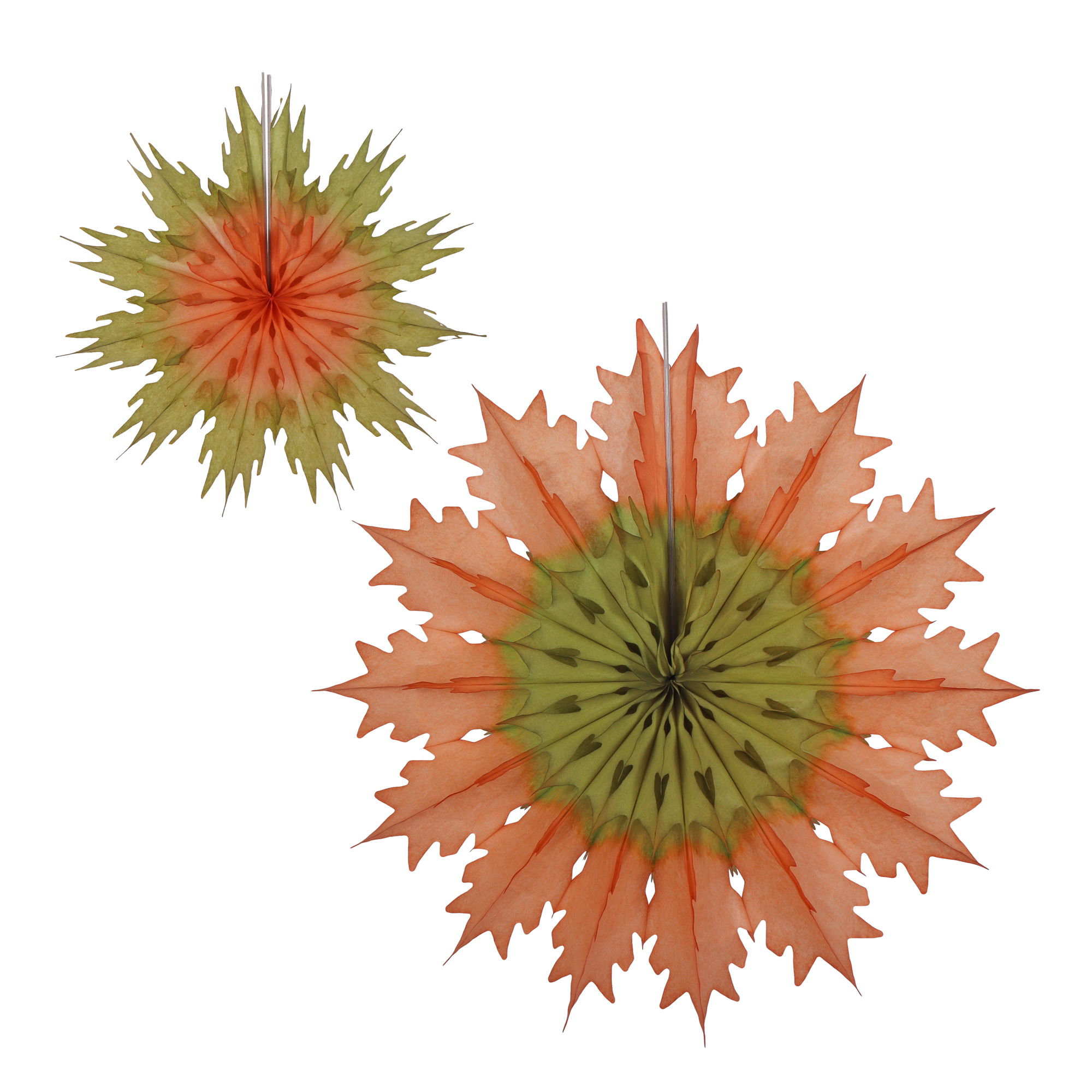 Classic Snowflake Olive & Terracotta Duo