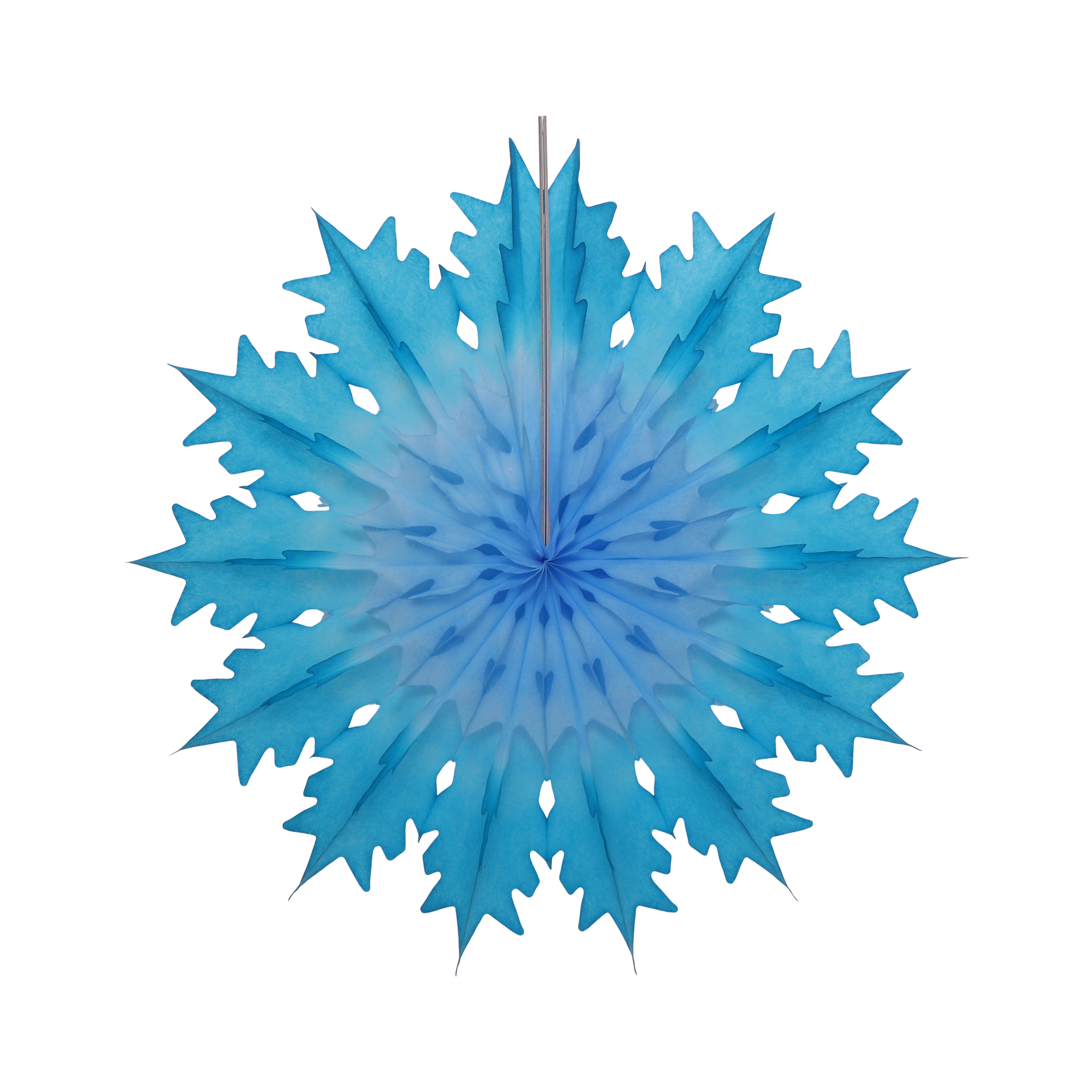 Classic Snowflake Fan 45cm, Two-Tone Blue