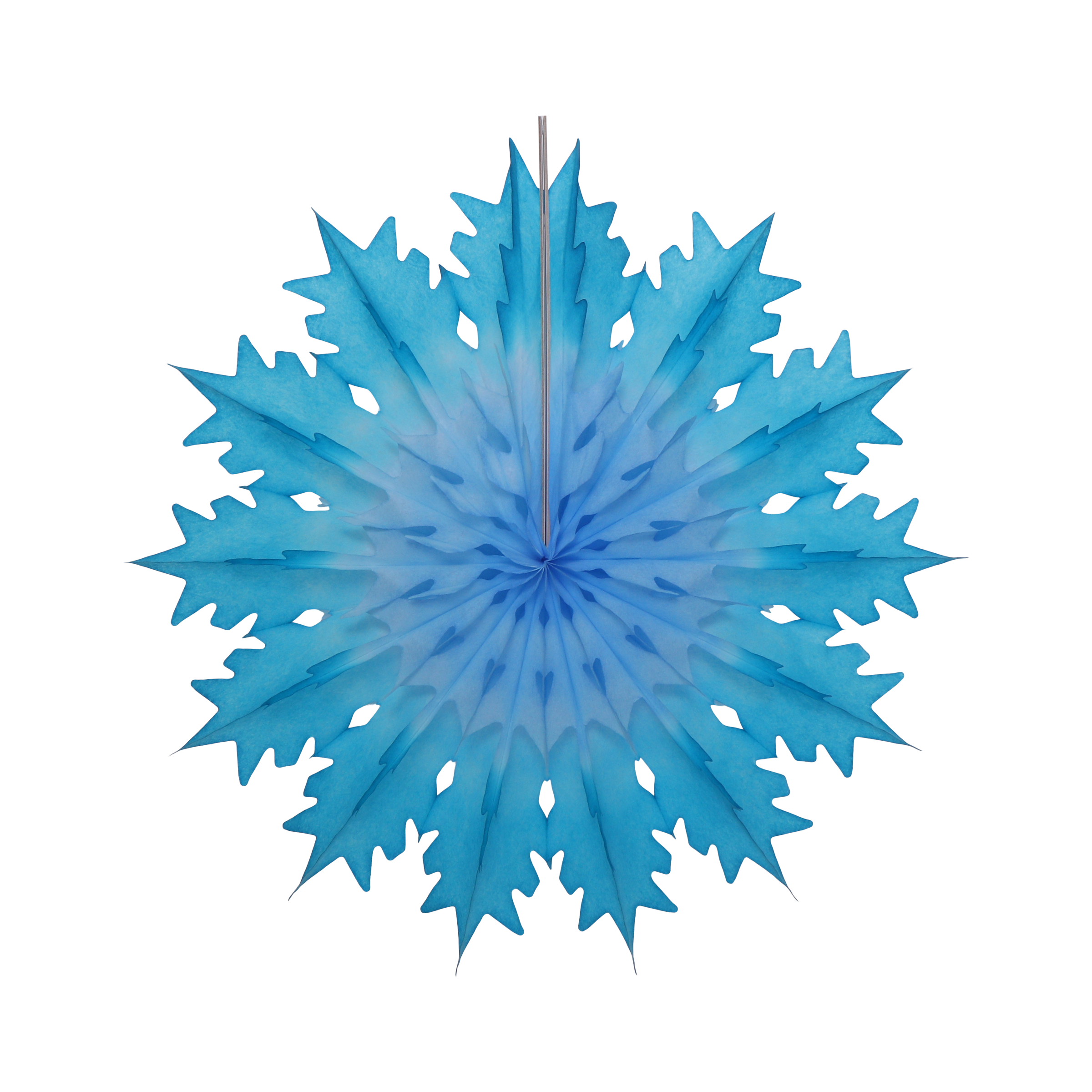 Classic Snowflake Fan 45cm, Two-Tone Blue