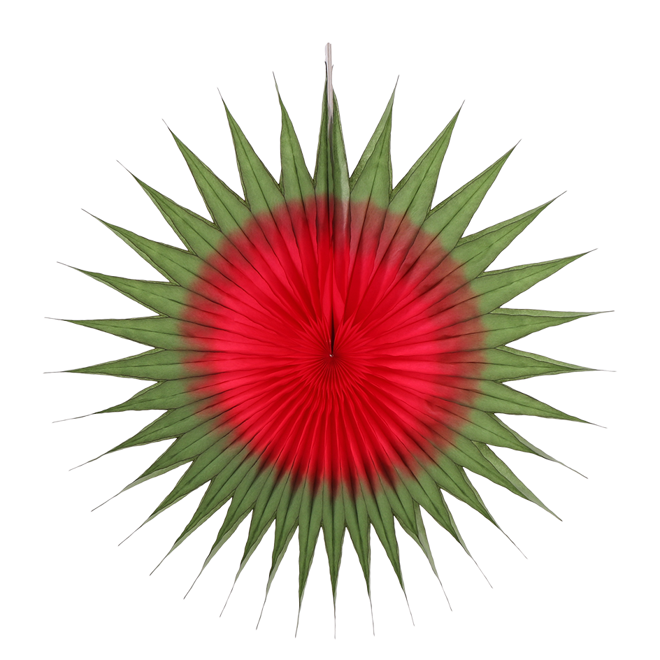 Pointed Two-Tone Fan 40cm