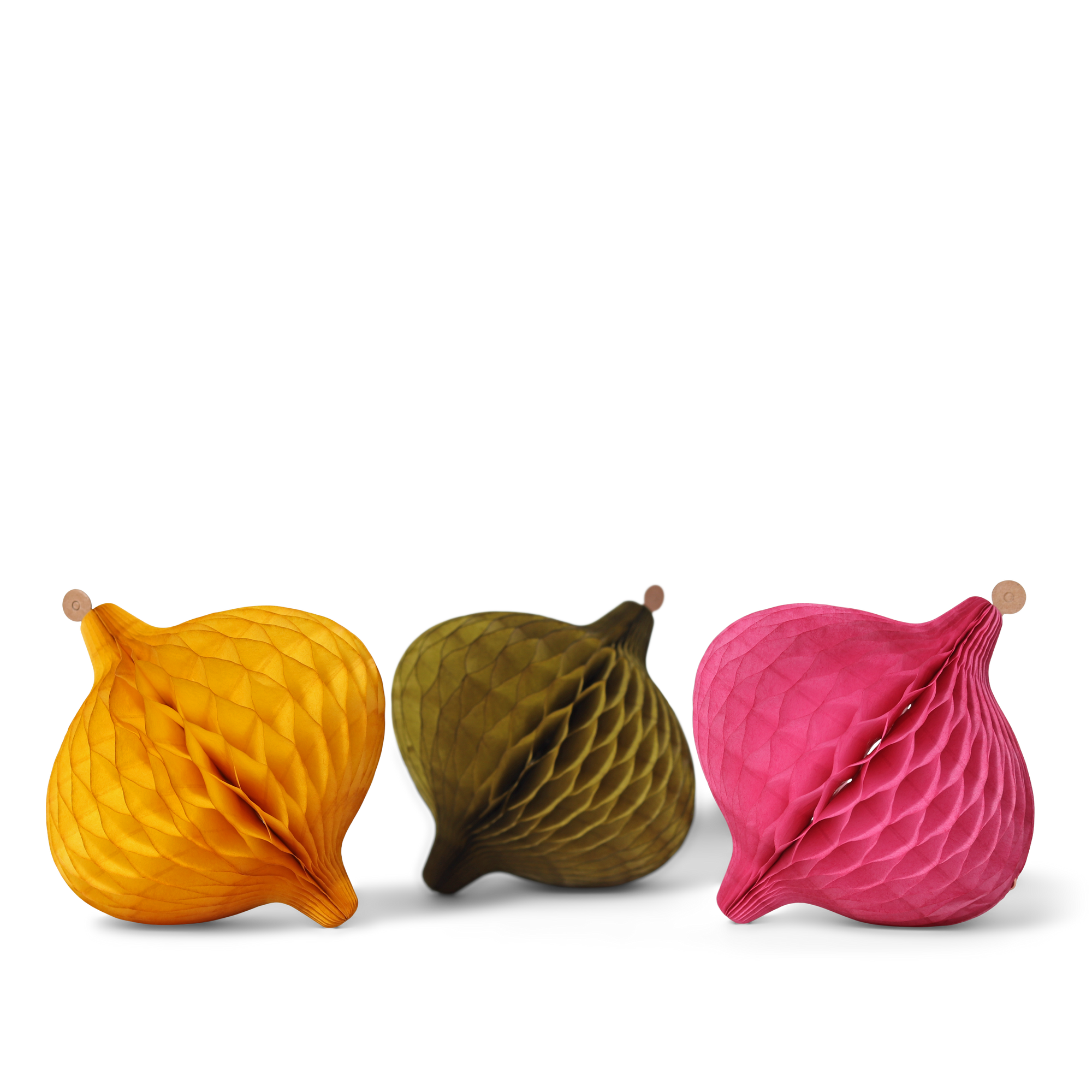 Honeycomb Onion 12cm Festive Set of 3