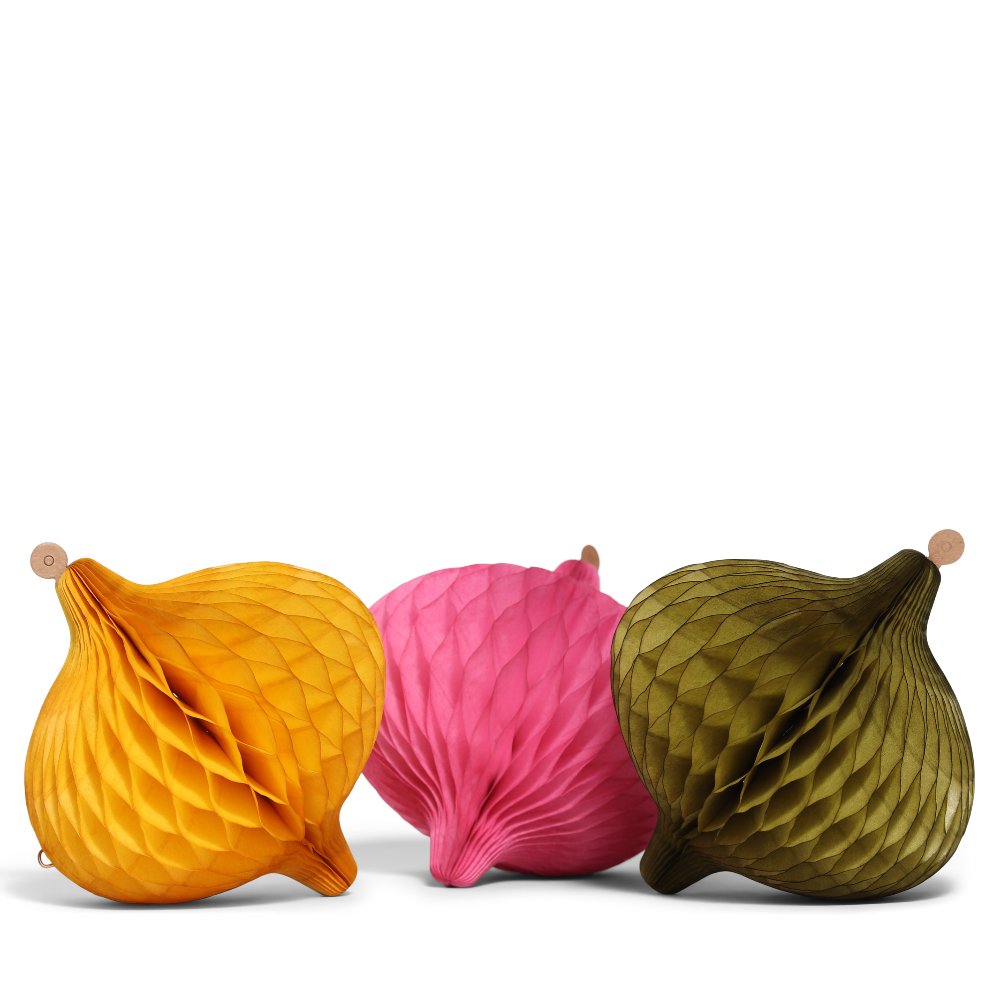 Honeycomb Onion 12cm Festive Set of 3
