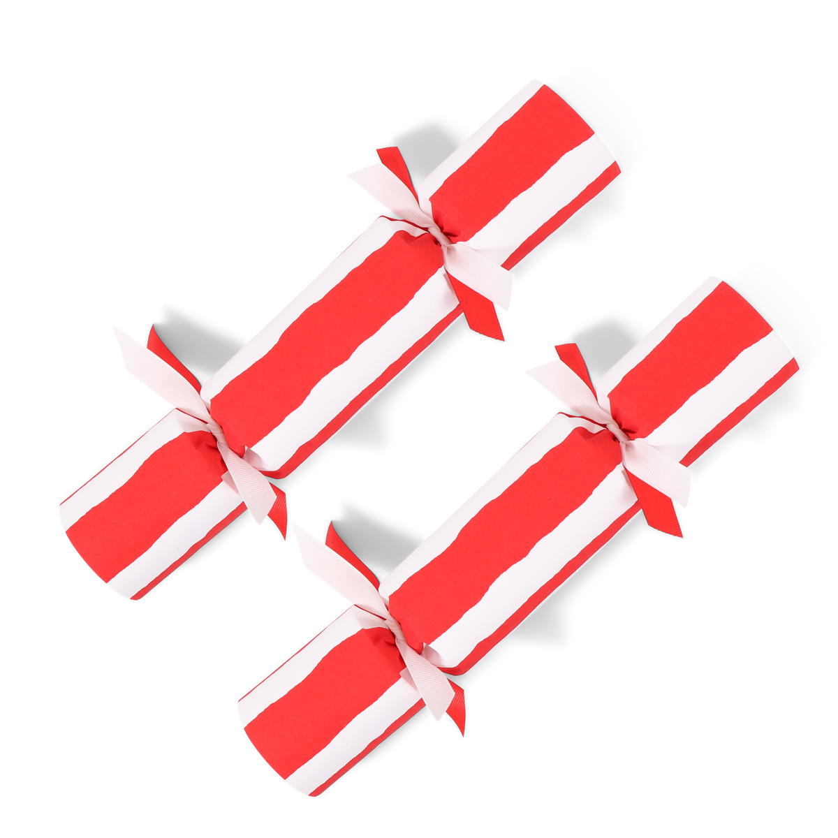 Red & White Stripe Cracker Pair