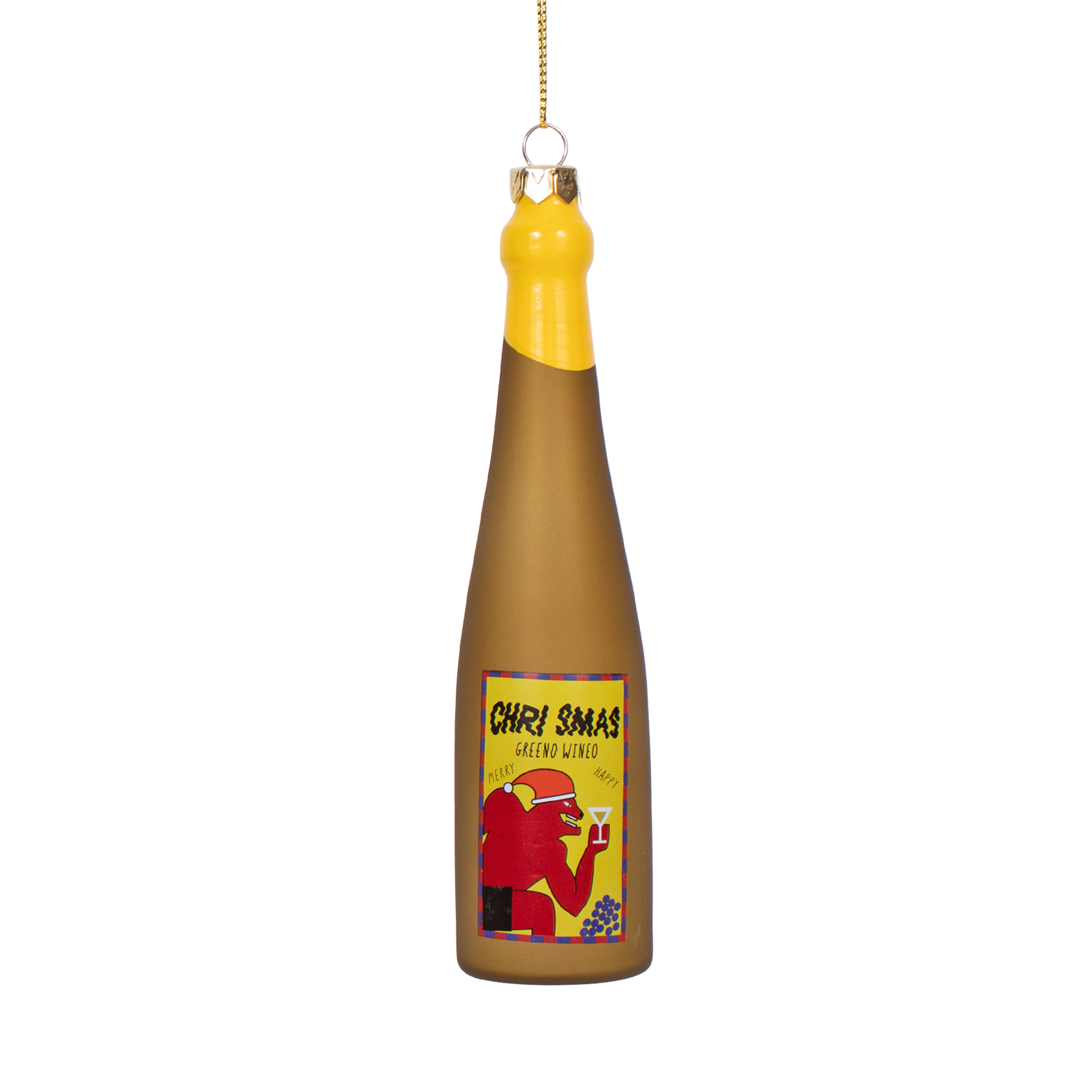 Chris Mas Wine Decoration, 12cm
