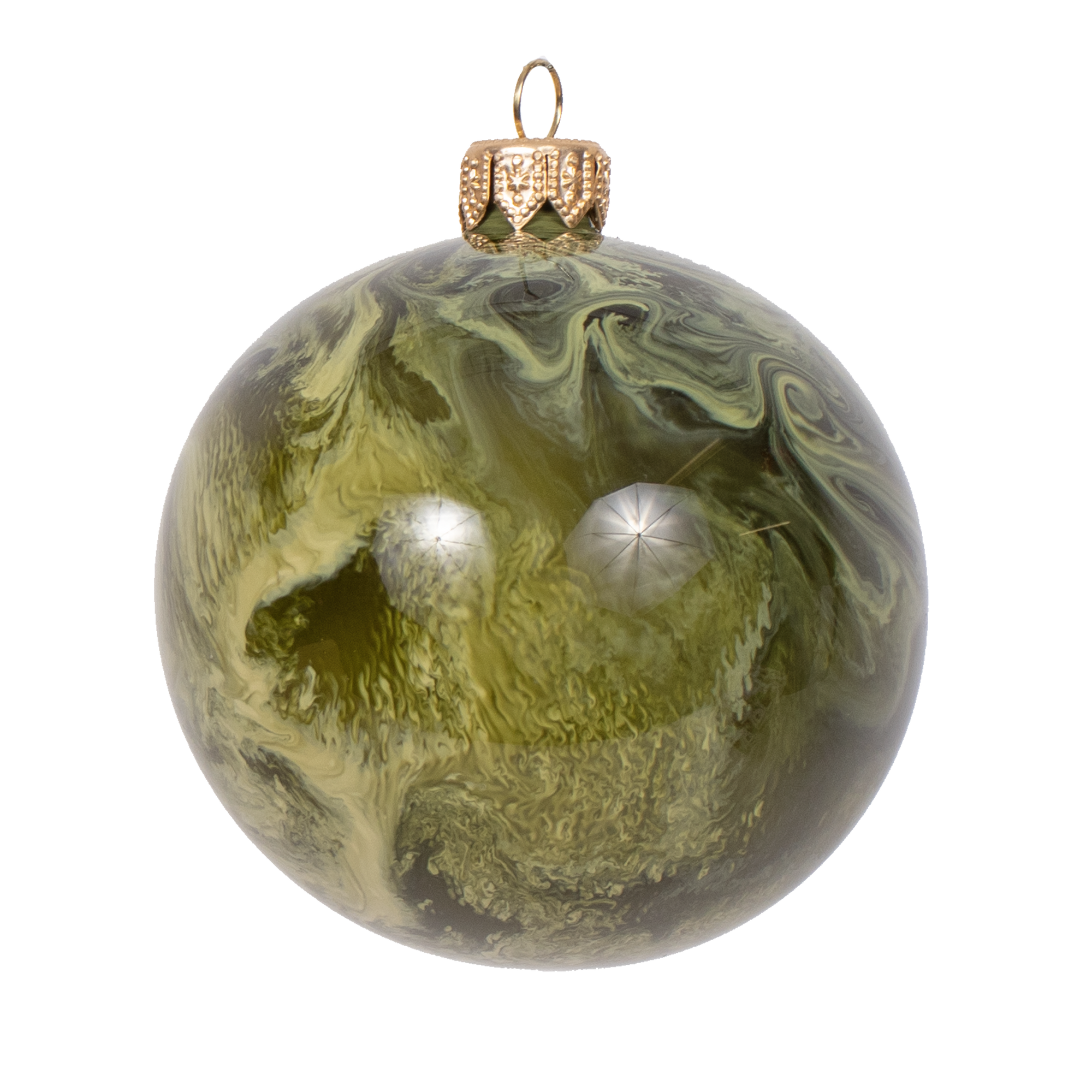 Molten Glass Bauble, 8cm