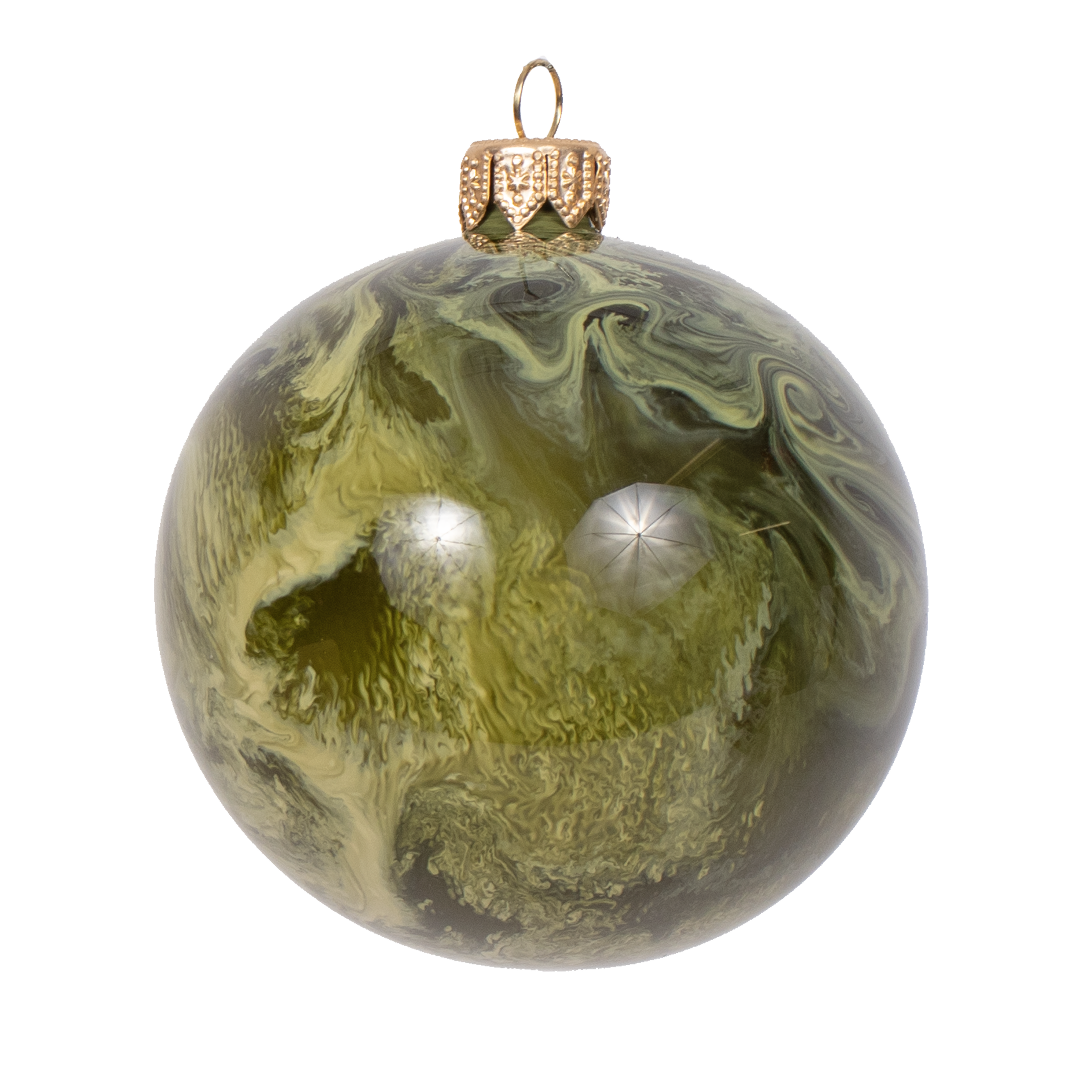 Molten Glass Bauble, 8cm