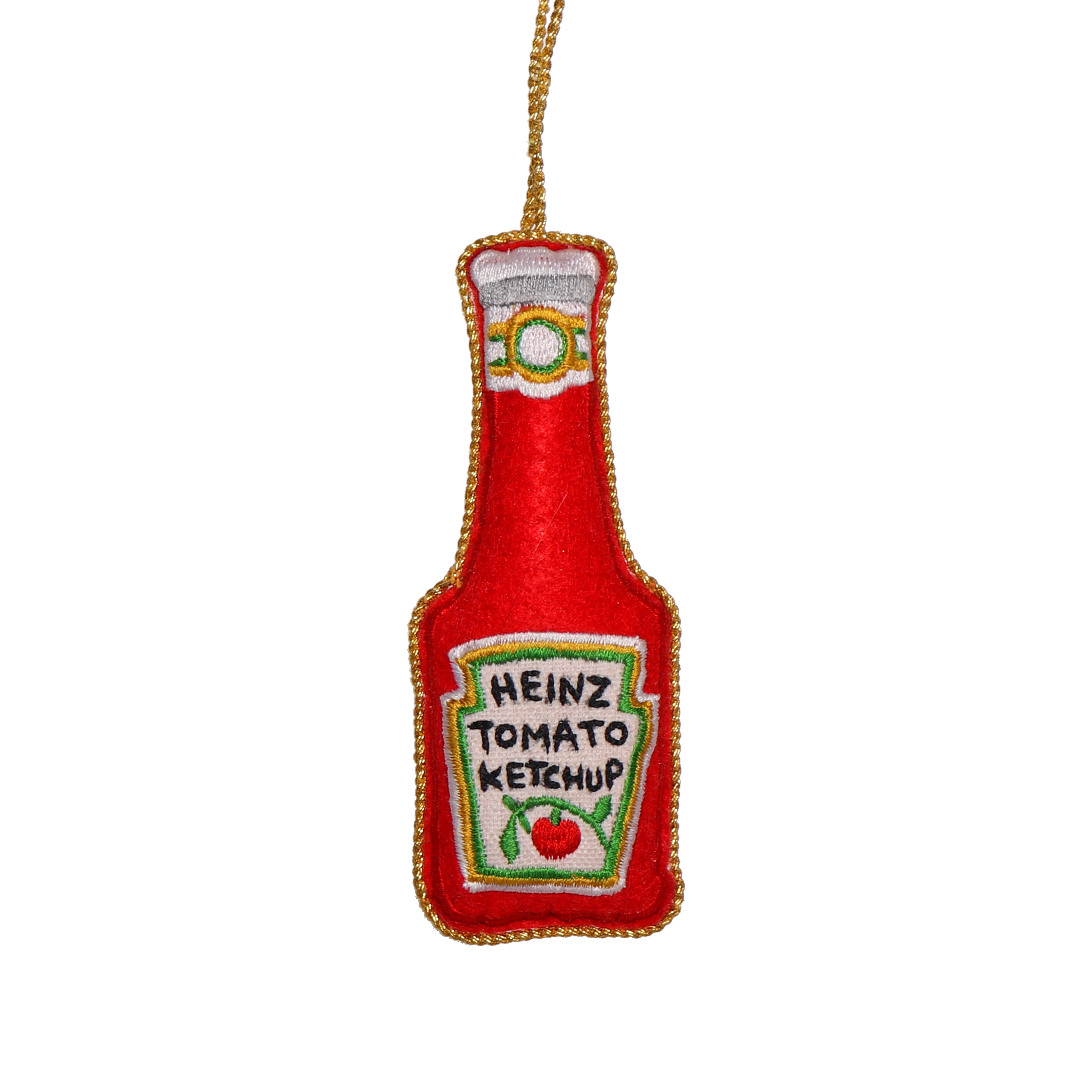Heinz Tomato Ketchup Embroidered Decoration, 10cm