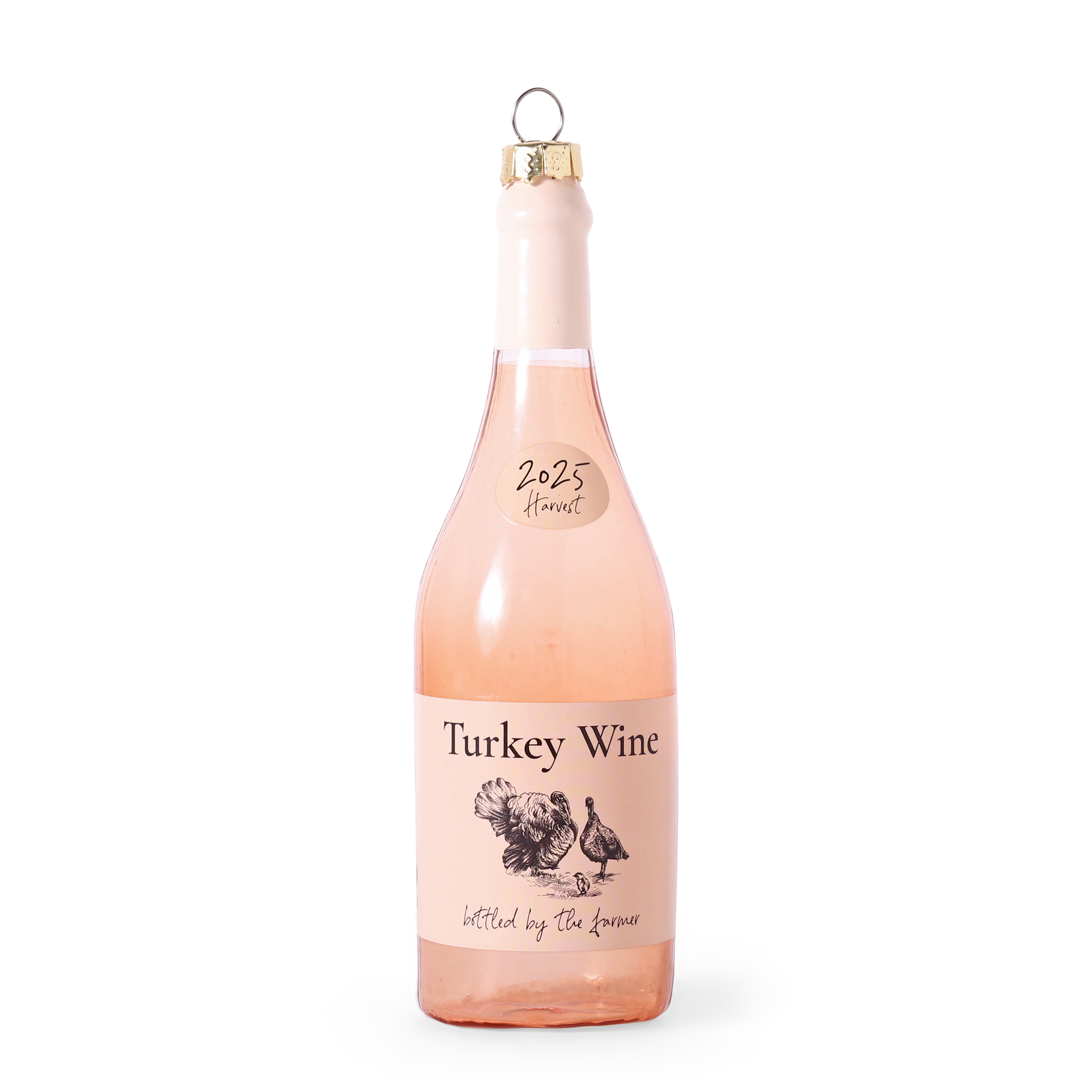 Turkey Wine Glass Decoration, 13cm