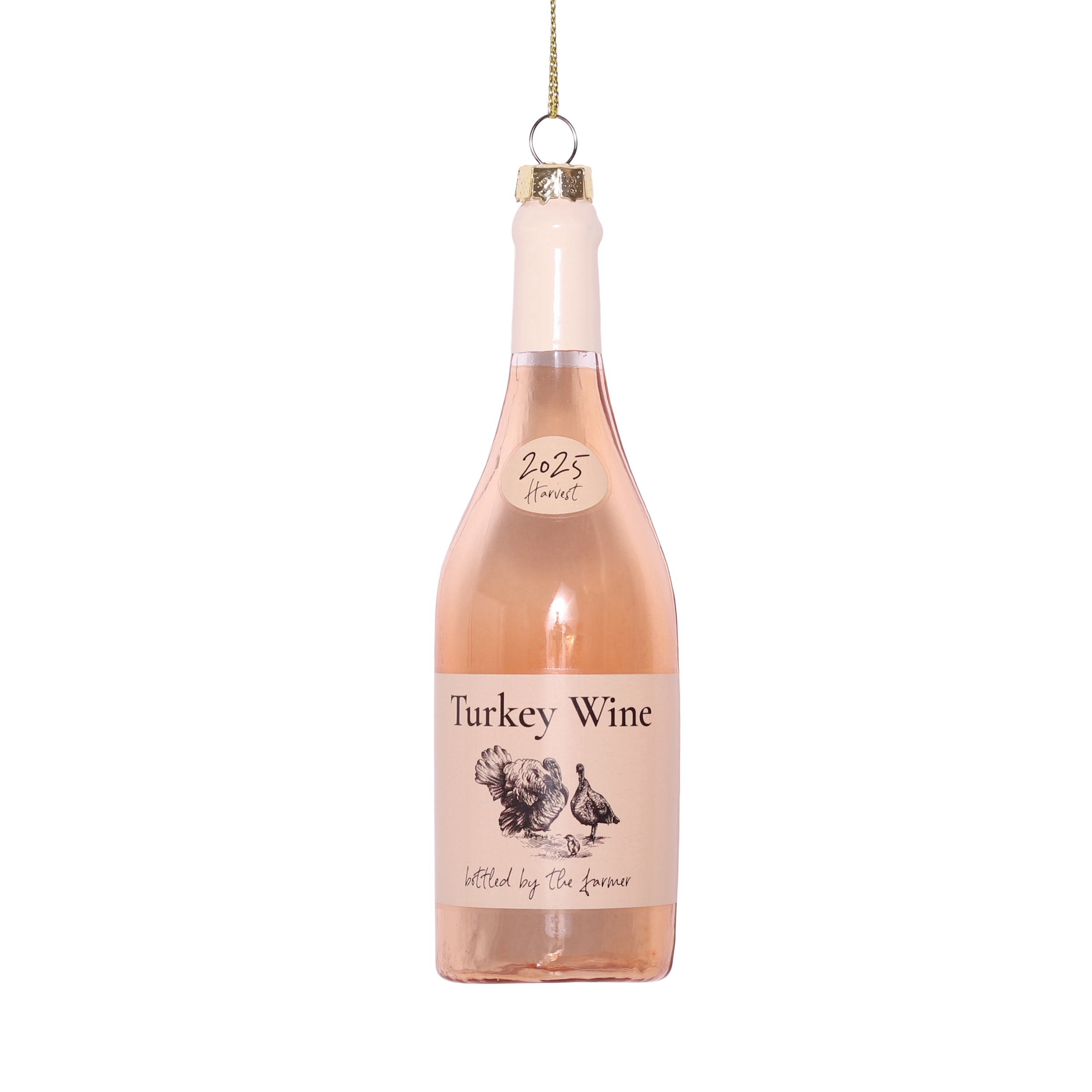 Turkey Wine Glass Decoration, 13cm