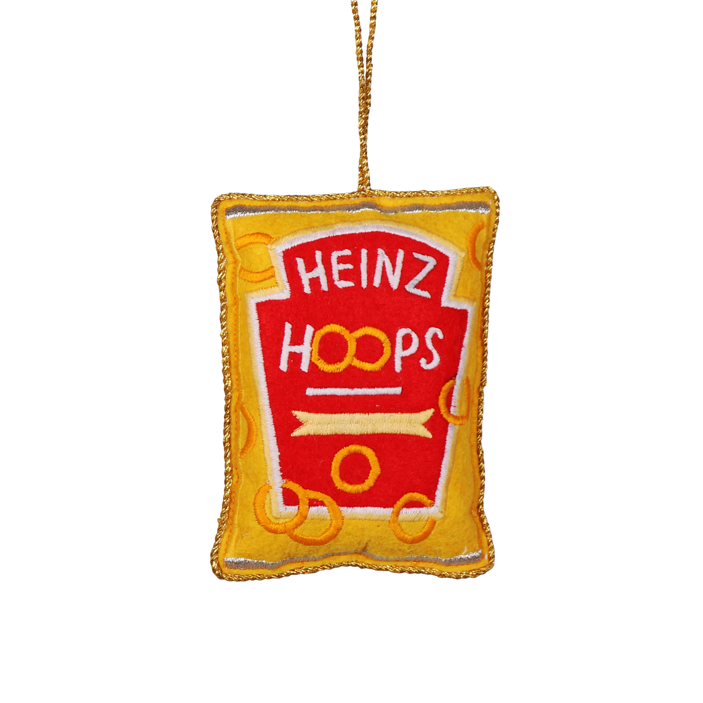 HEINZ Spaghetti Hoops Embroidered Decoration, 10cm