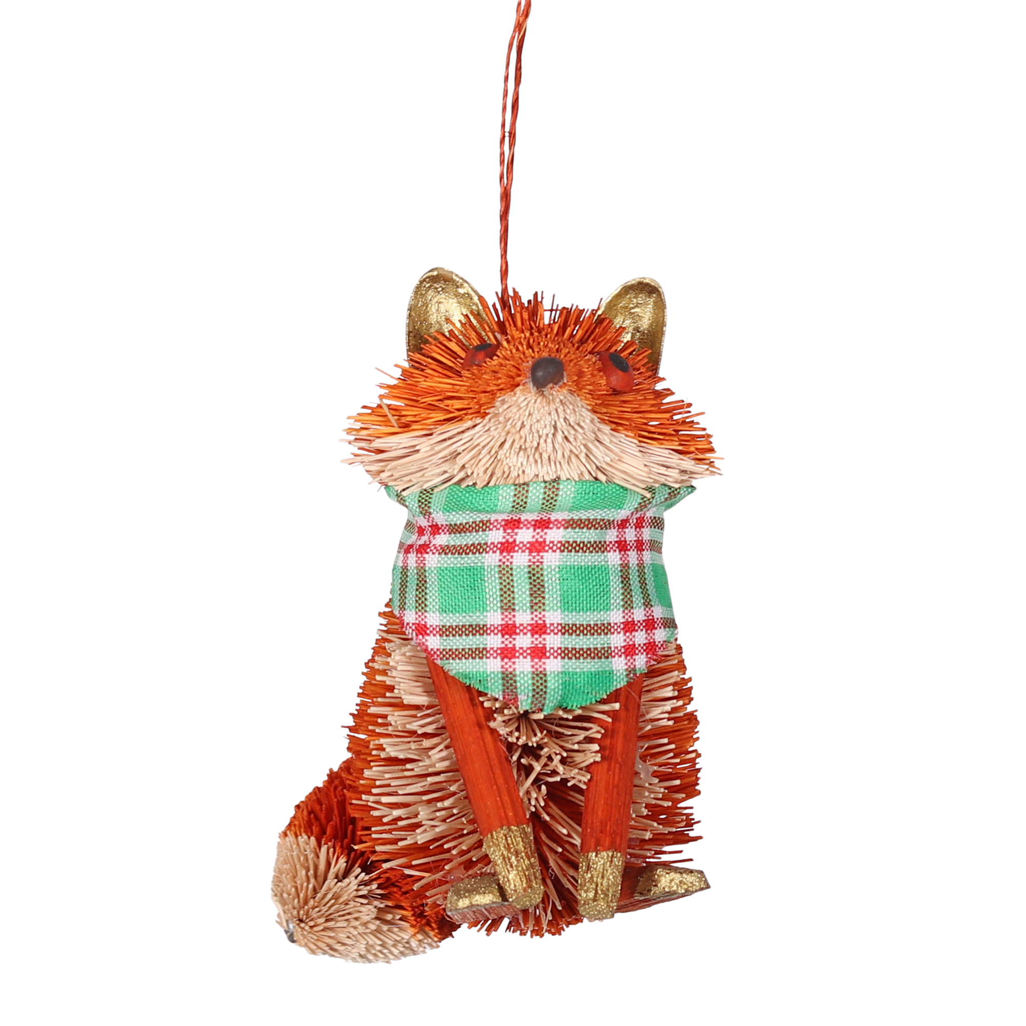 Bristle Fox with Neckerchief Decoration, 9cm