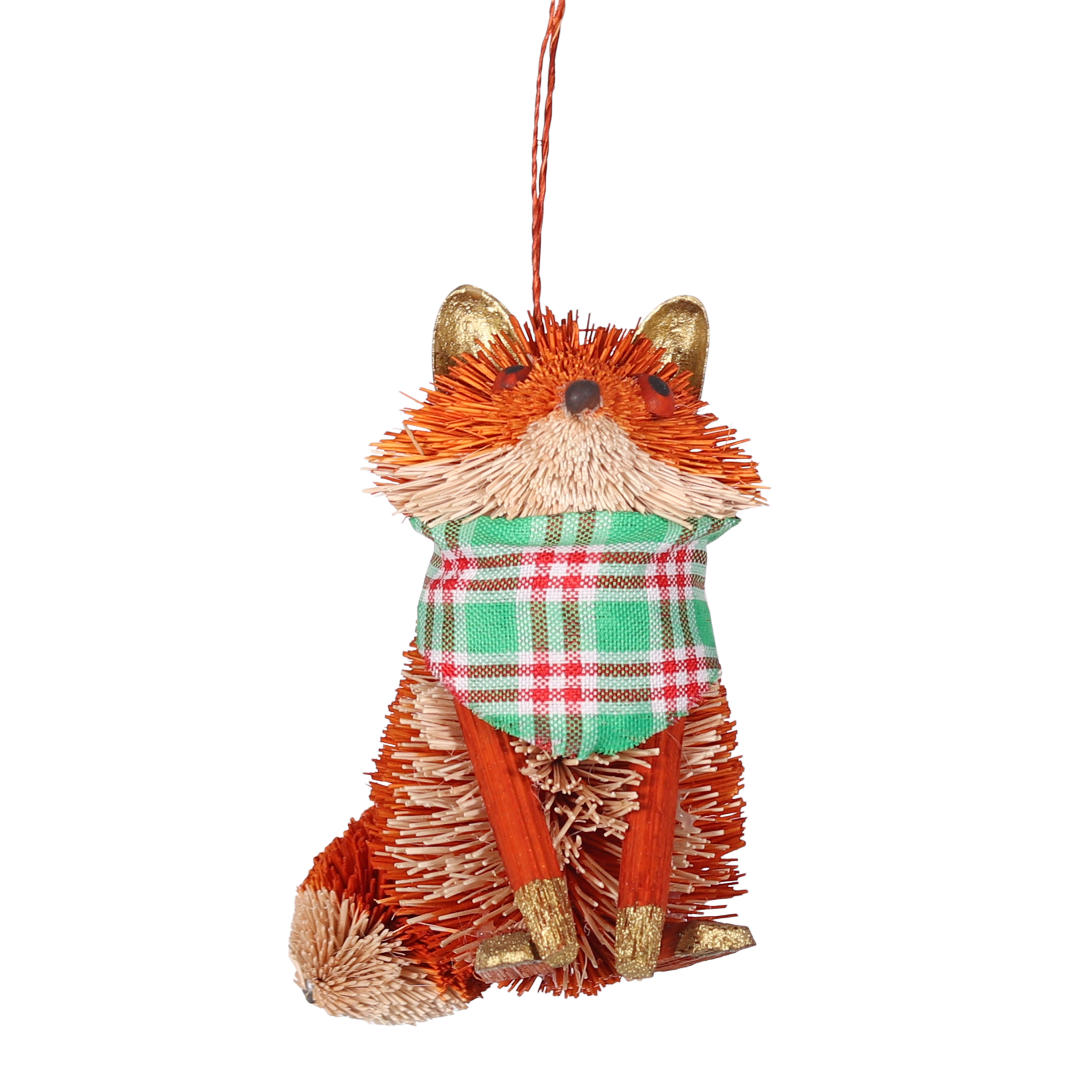 Bristle Fox with Neckerchief Decoration, 9cm