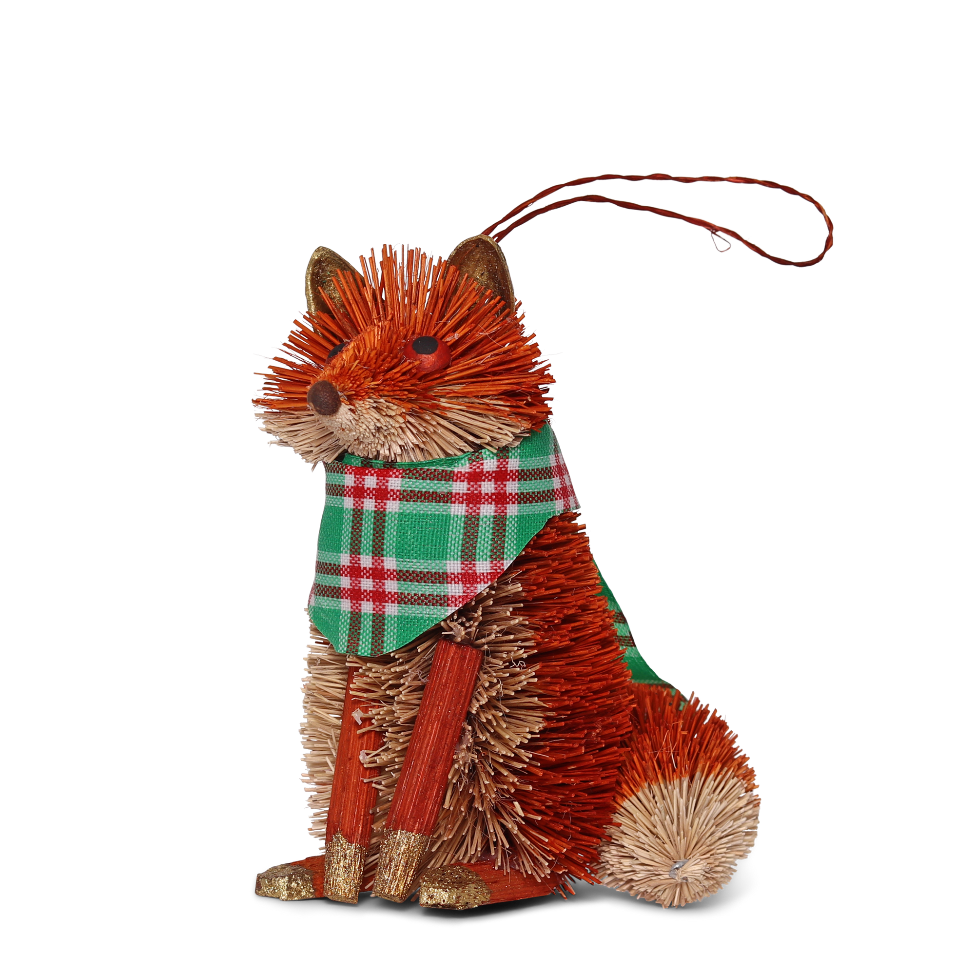 Bristle Fox with Neckerchief Decoration, 9cm