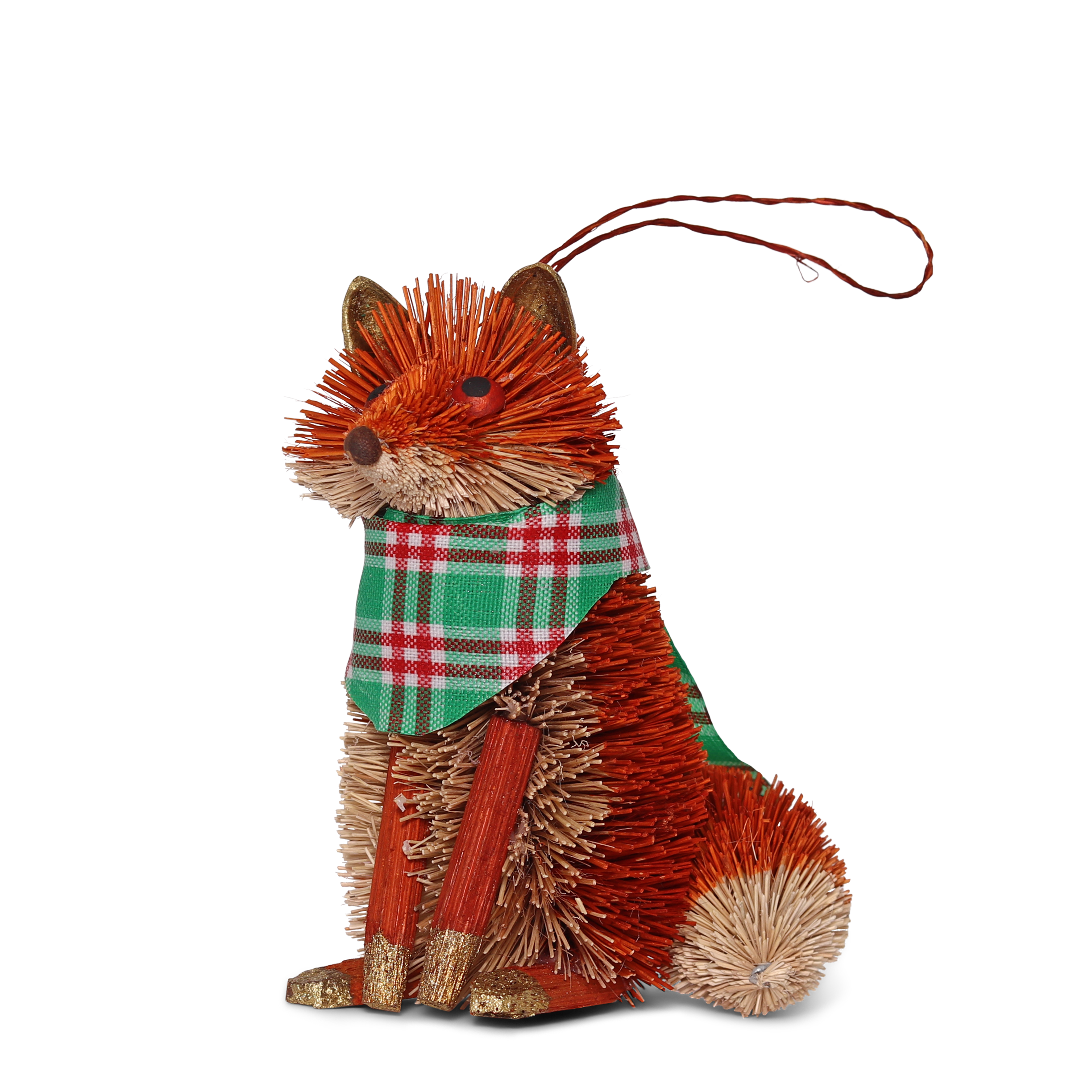 Bristle Fox with Neckerchief Decoration, 9cm