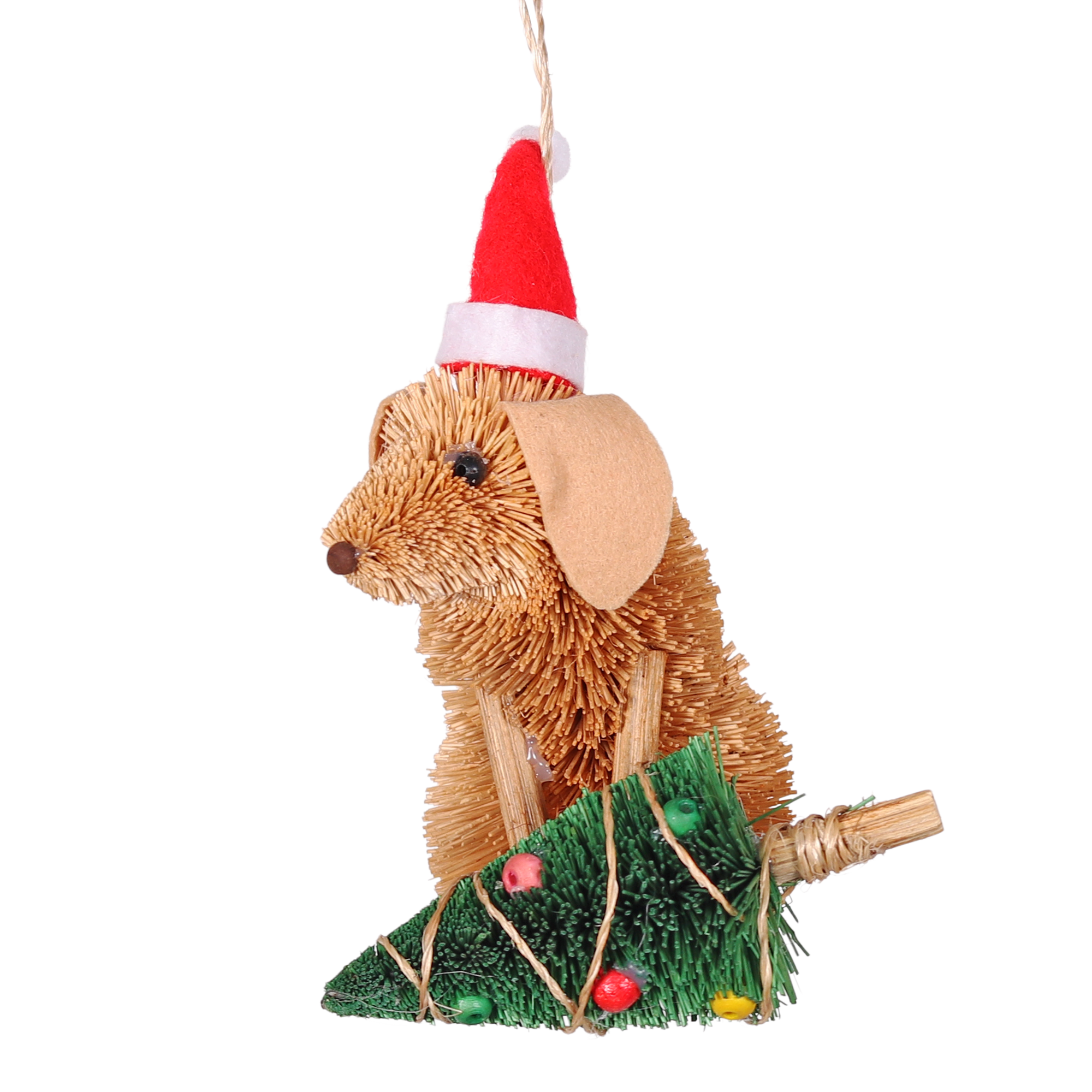 Bristle Golden Retriever Decoration, 13cm